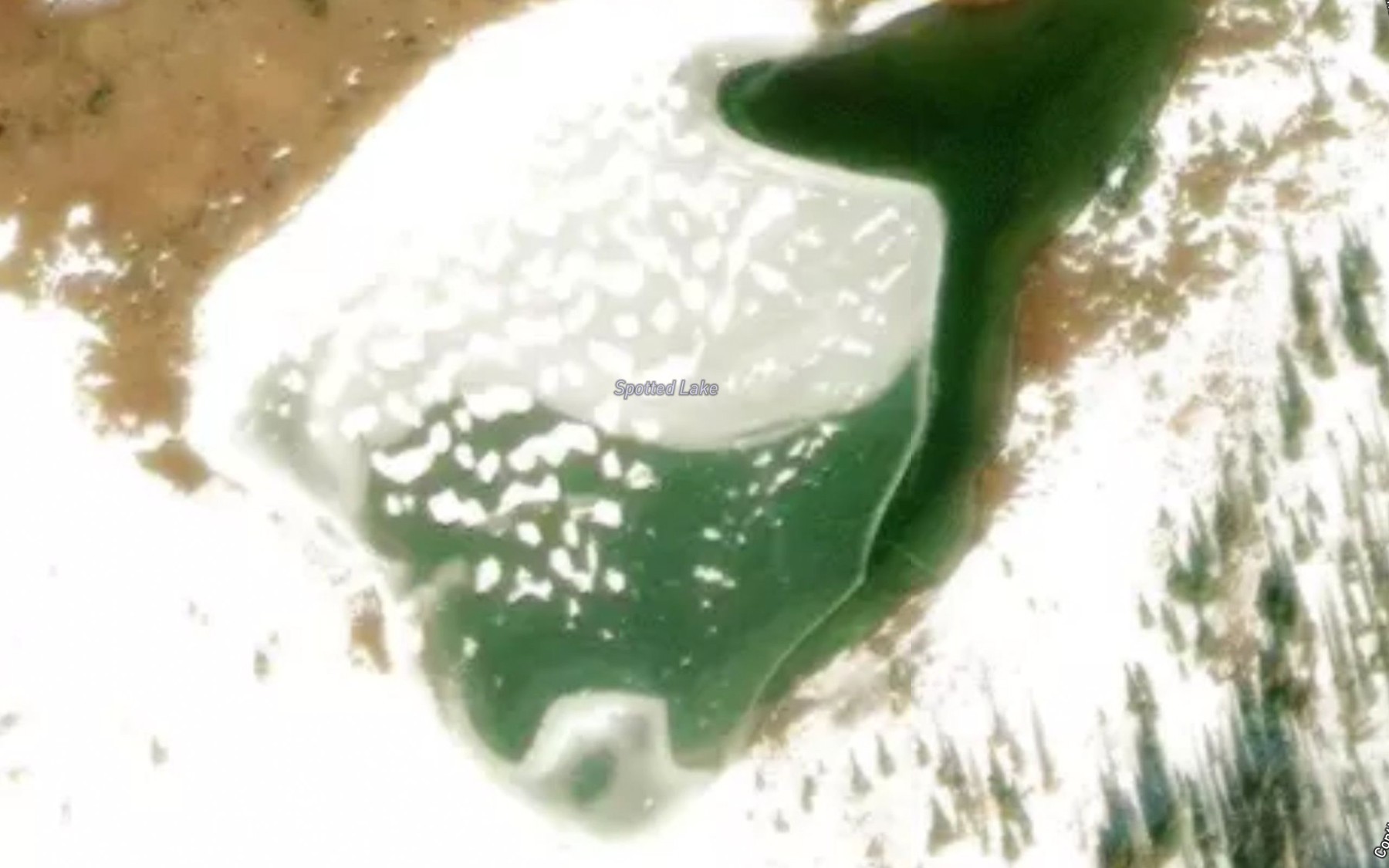 Satellite map of the Spotted Lake