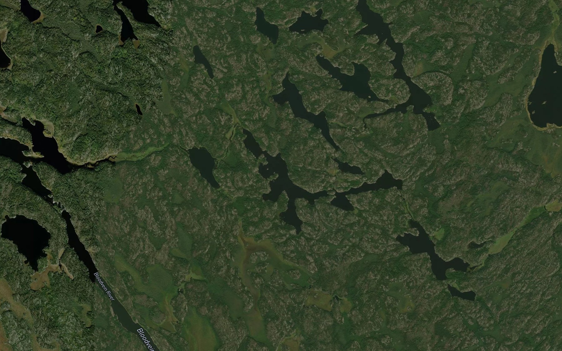 Satellite map of the Taskapakawee Lake