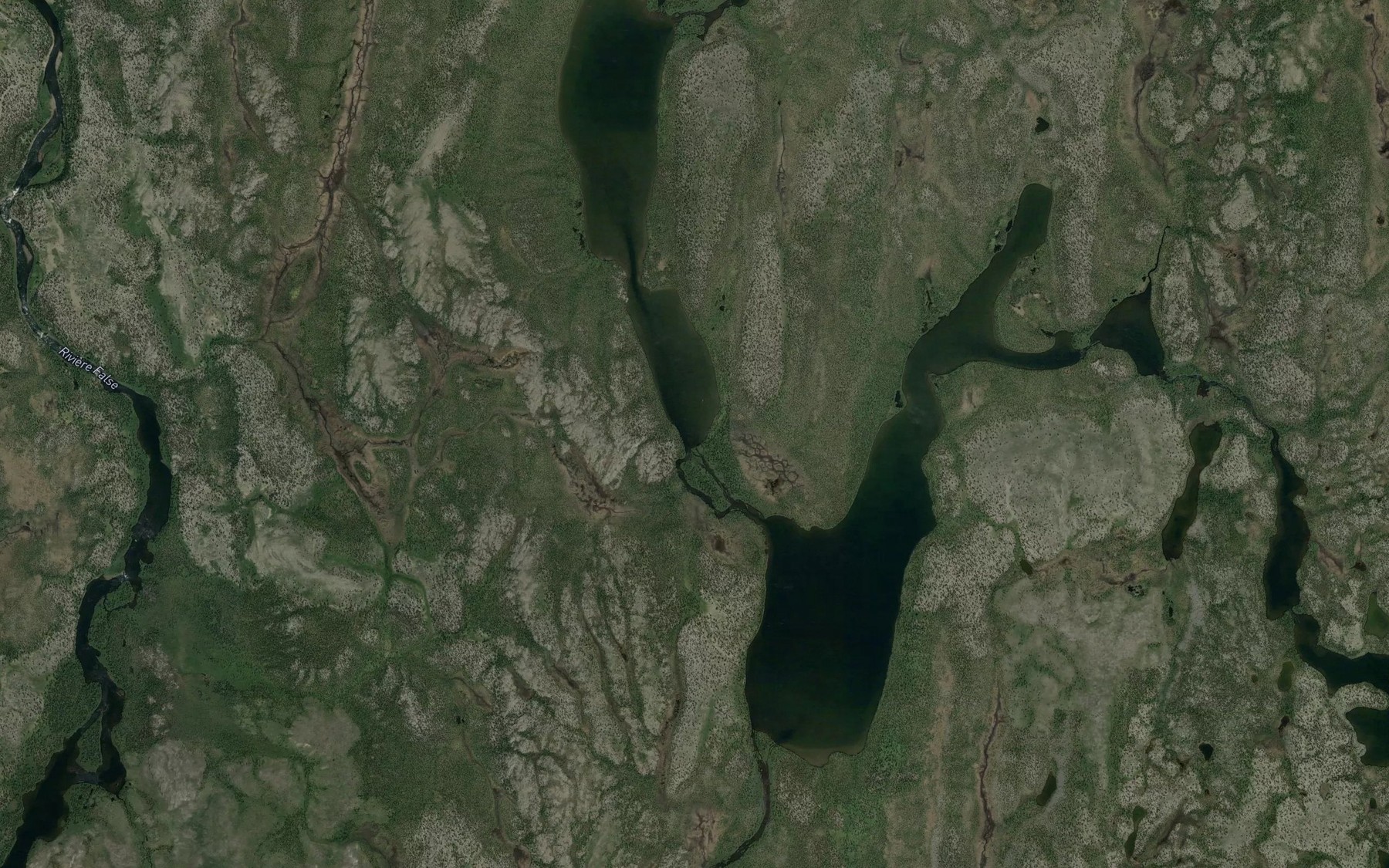 Satellite map of the Lacs Kawawaschukau