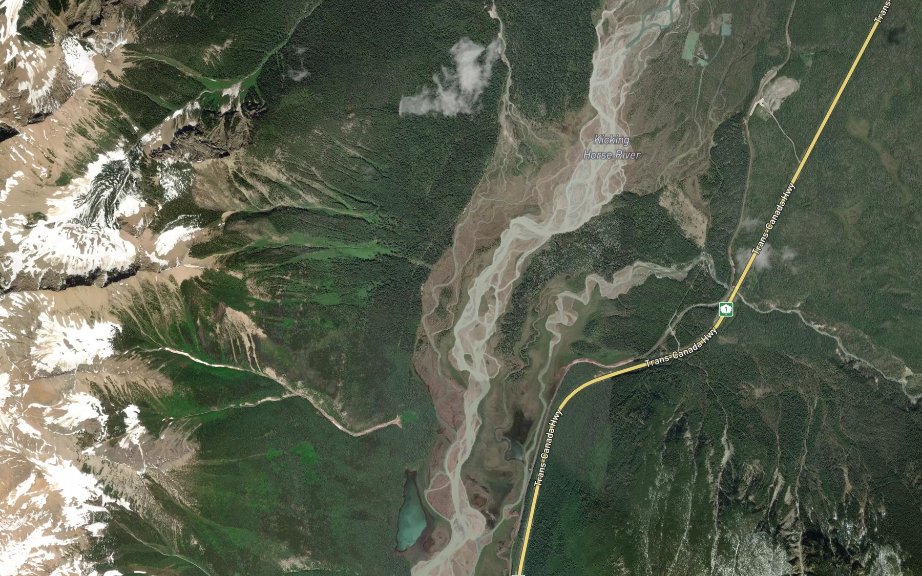 Satellite map of the Otterhead River
