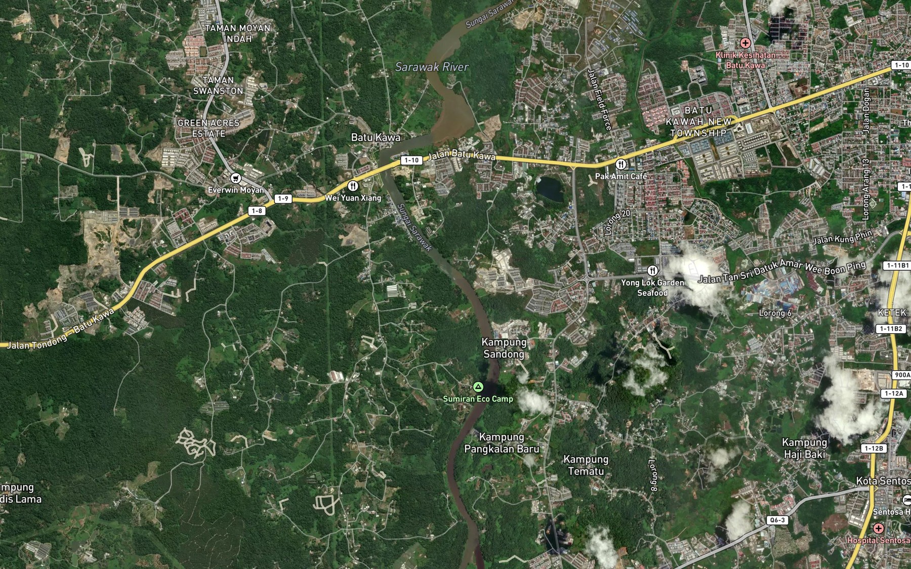 Satellite map of the Sungai Rengas