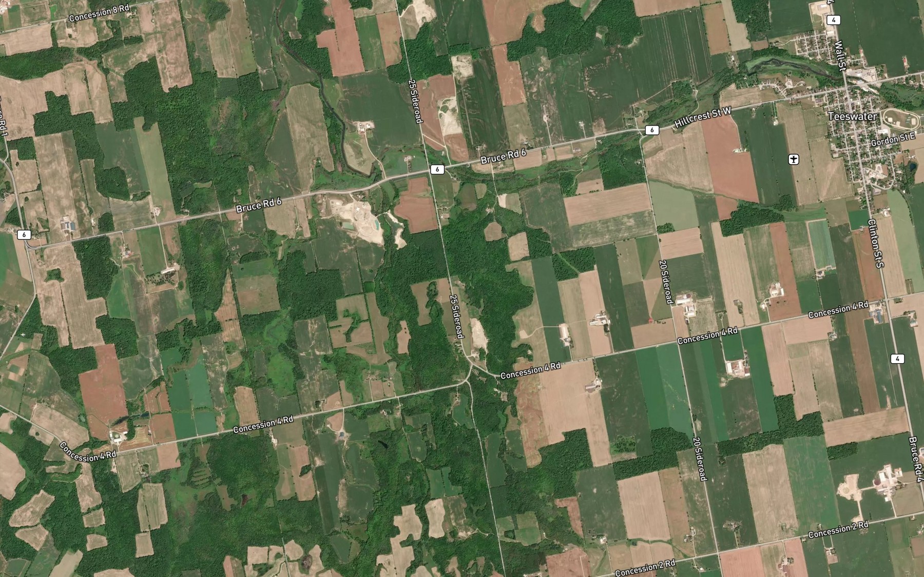 Satellite map of the Alps Creek