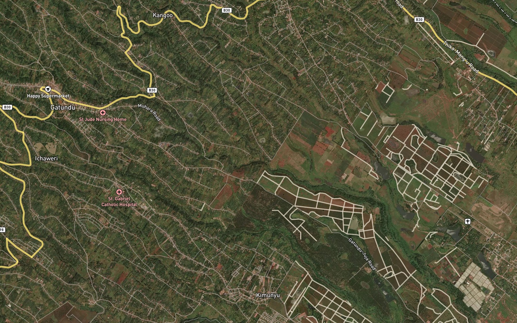 Satellite map of the Ruabura