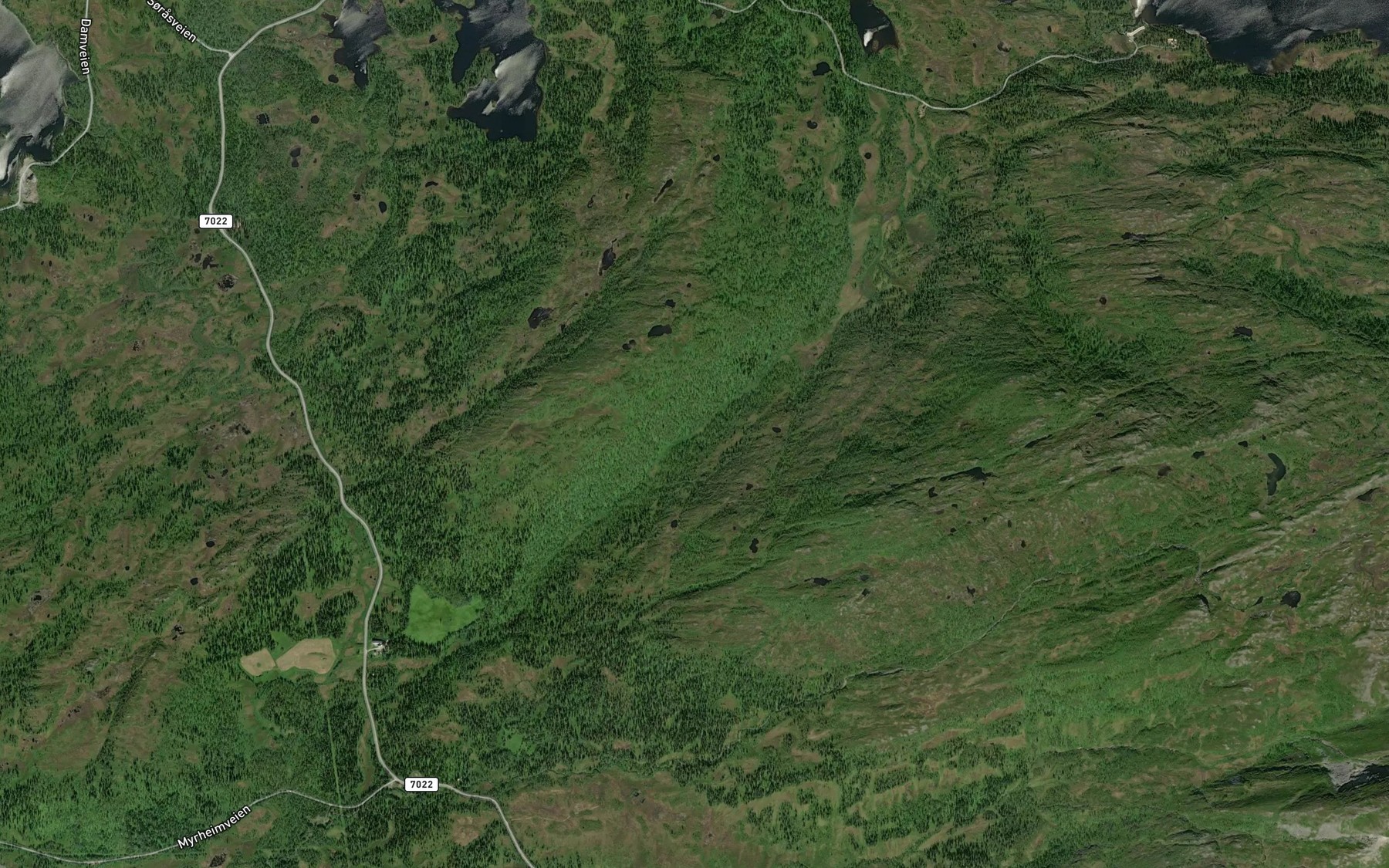 Satellite map of the Skanalidalbekken