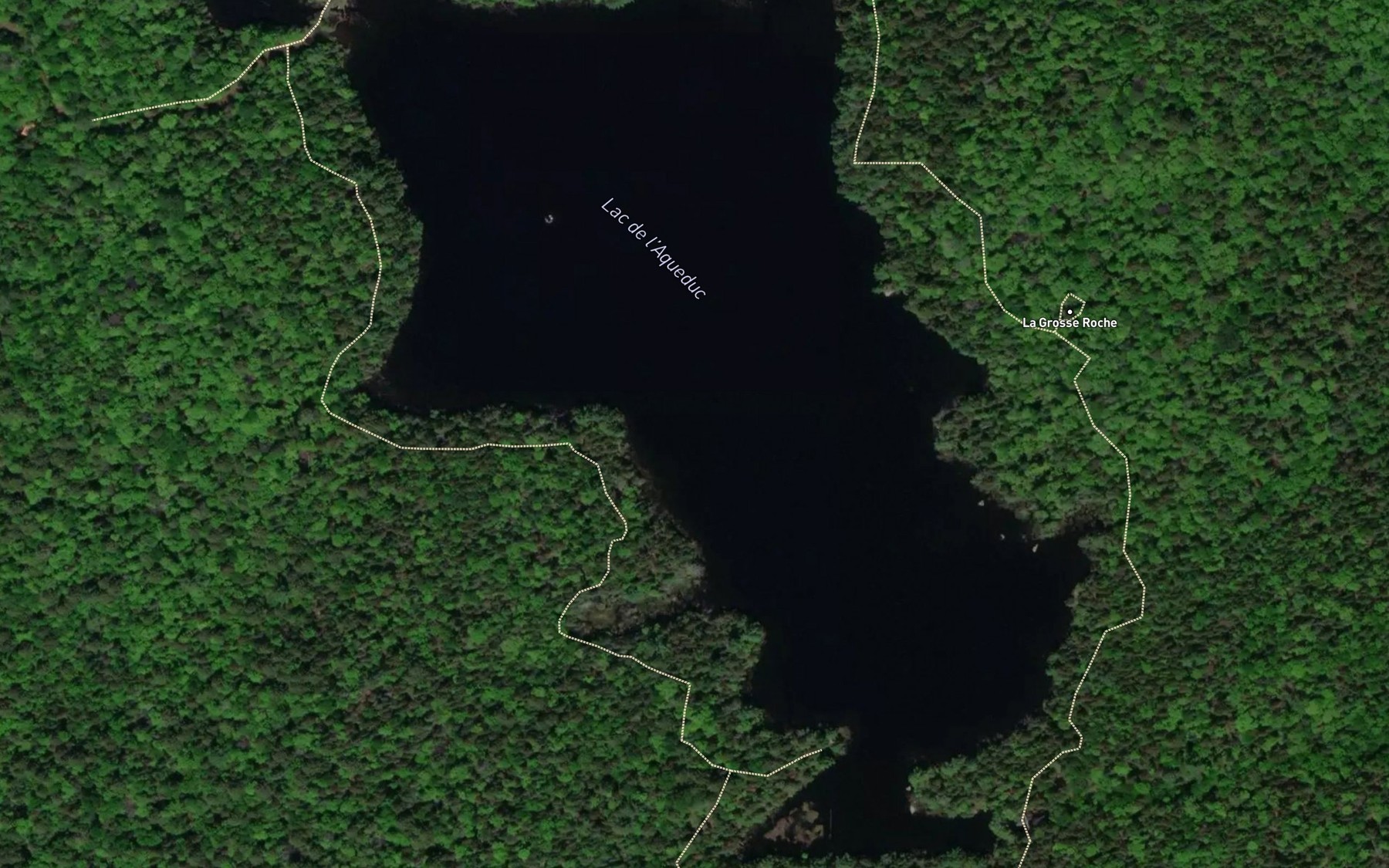 Satellite map of the Lac de l'Aqueduc