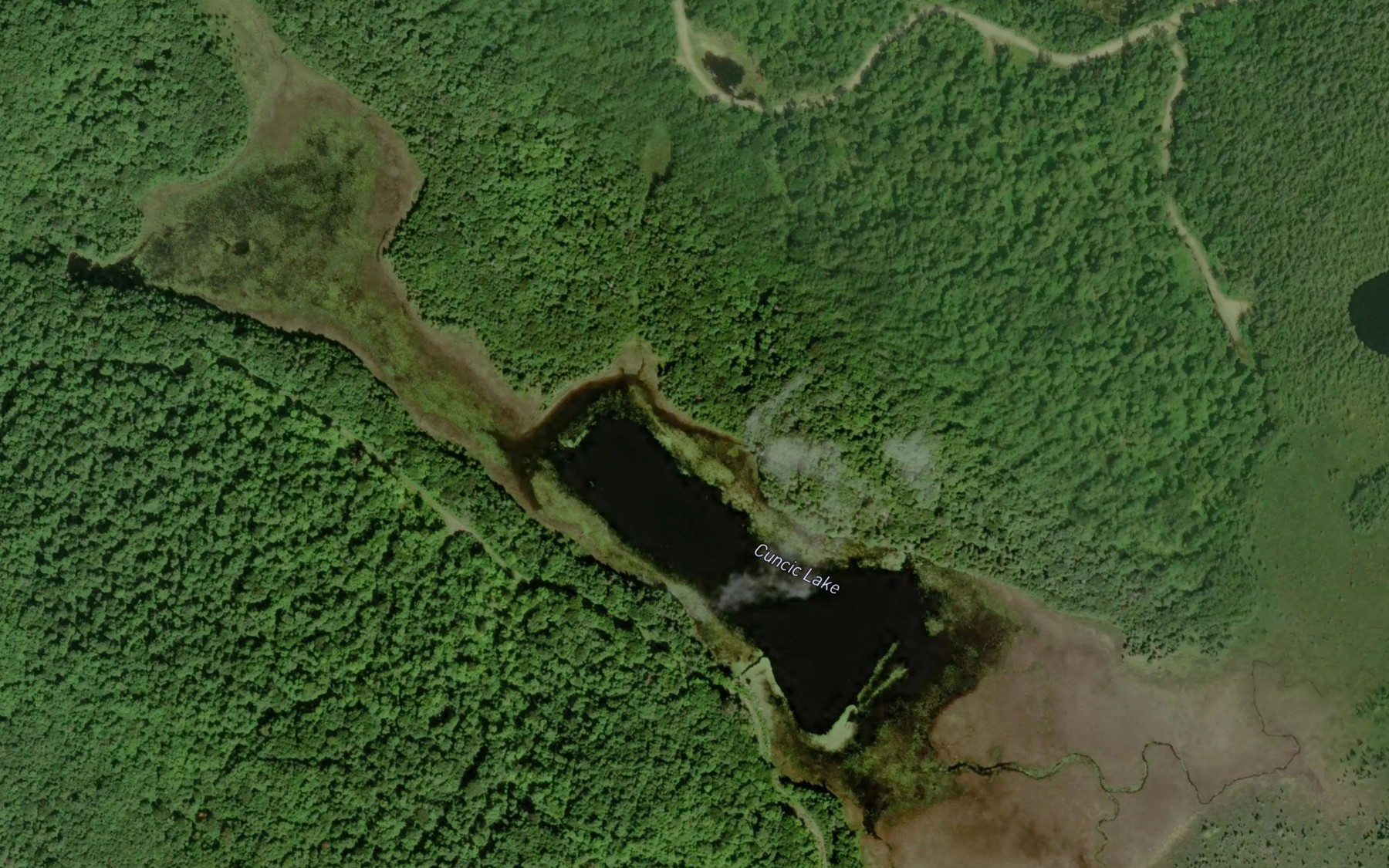 Satellite map of the Cuncic Lake