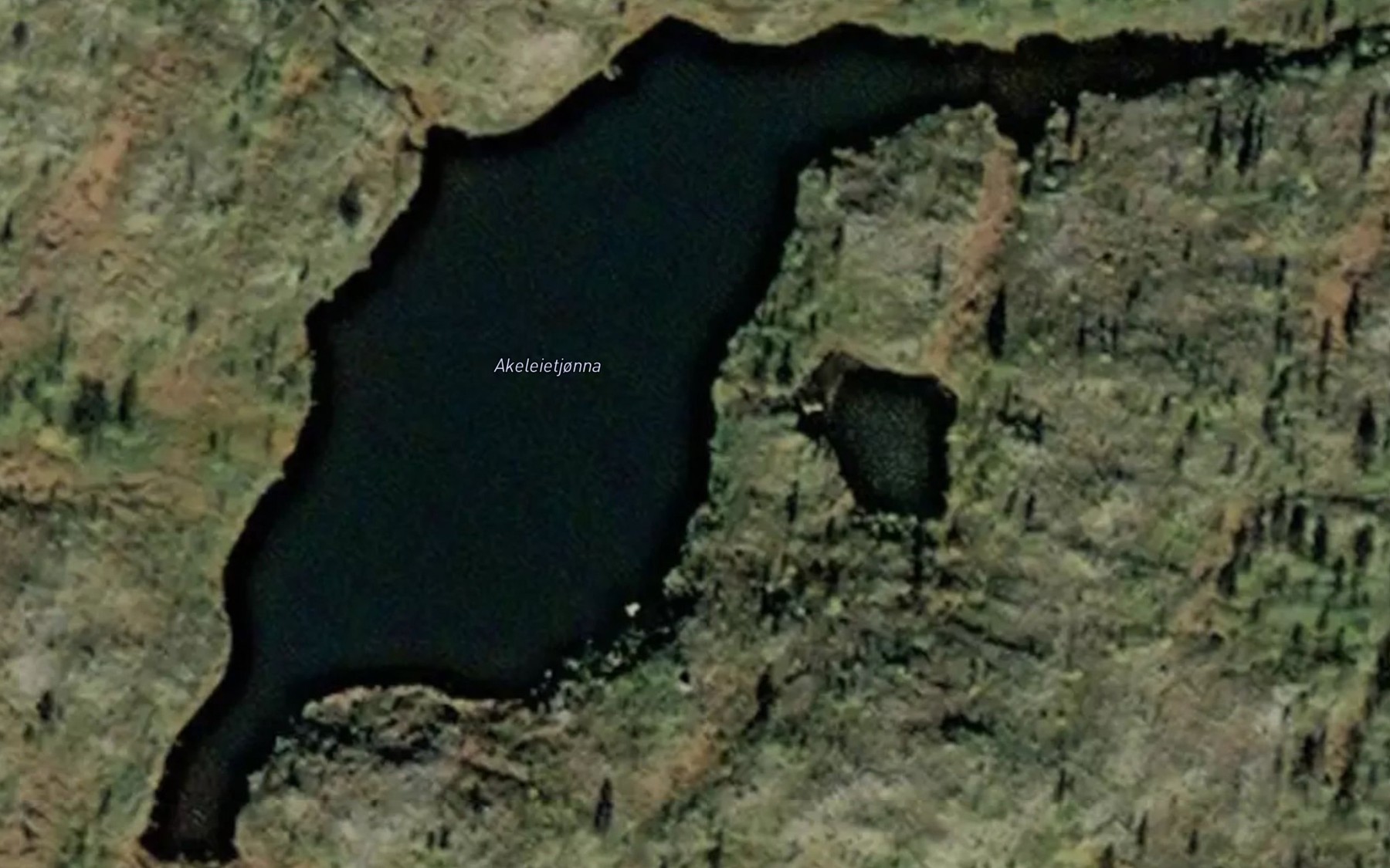 Satellite map of the Akeleietjonna