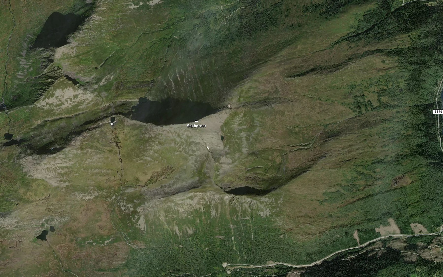 Satellite map of the Litle-vatnet