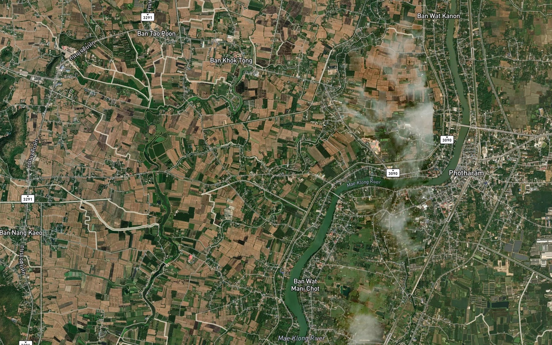 Satellite map of the Khlong Wang Kha