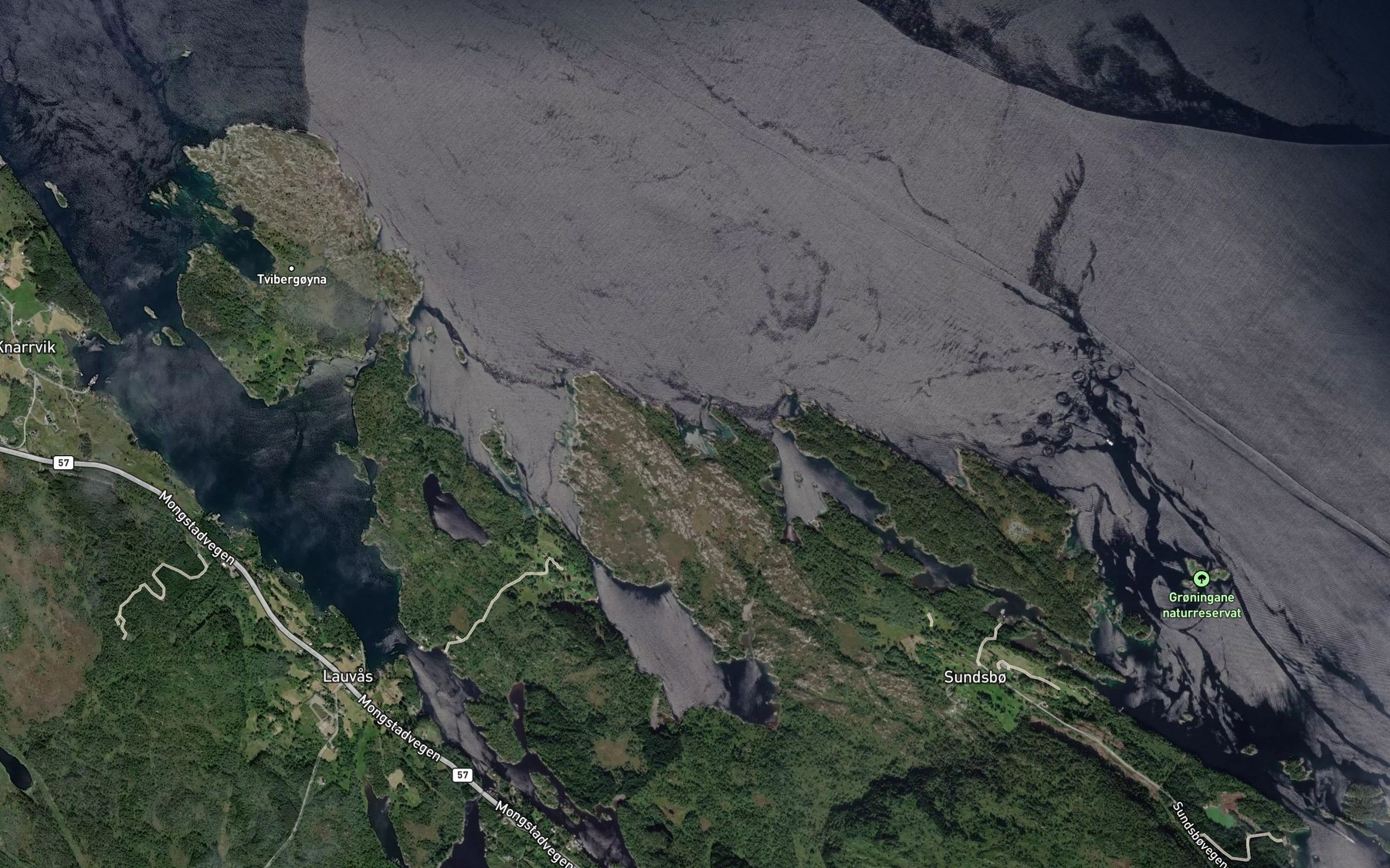 Satellite map of the Dyrkollviki