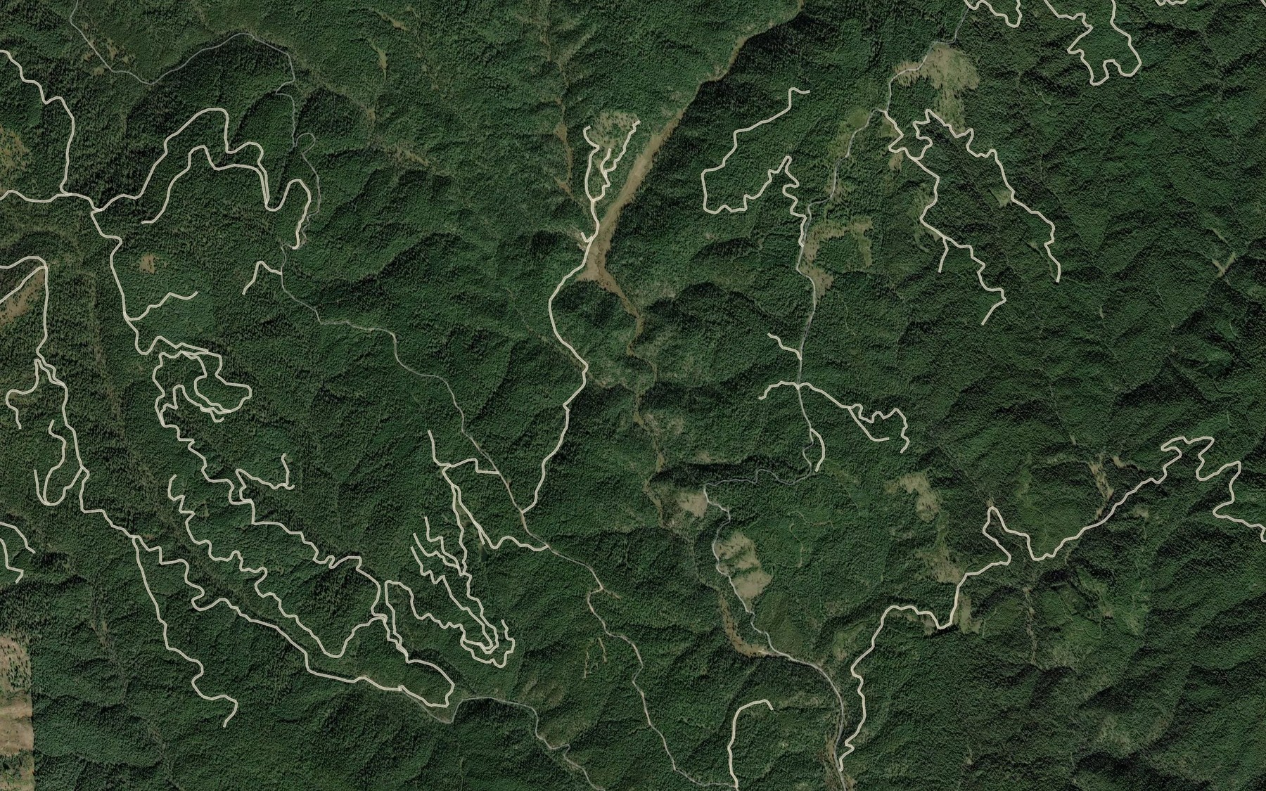 Satellite map of the West Fork American River