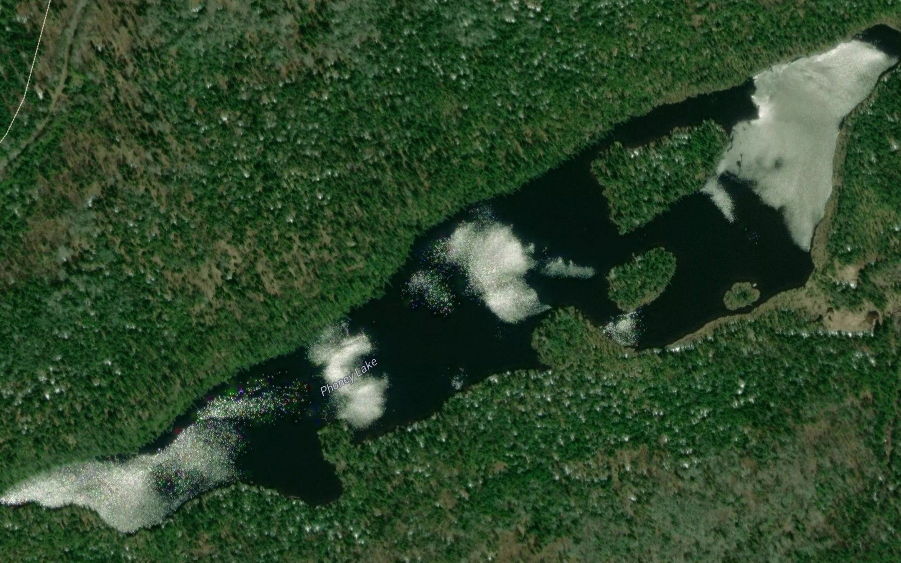 Satellite map of the Phoney Lake
