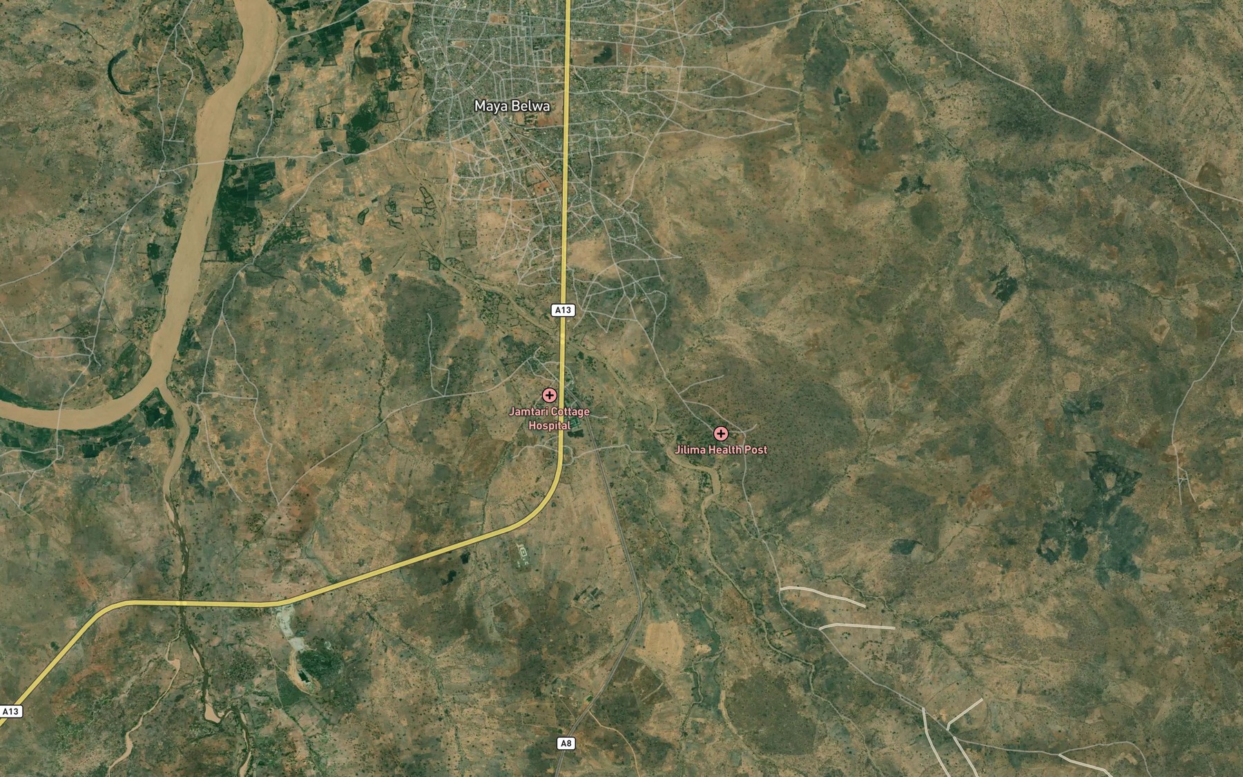 Satellite map of the Mayo Jamtori