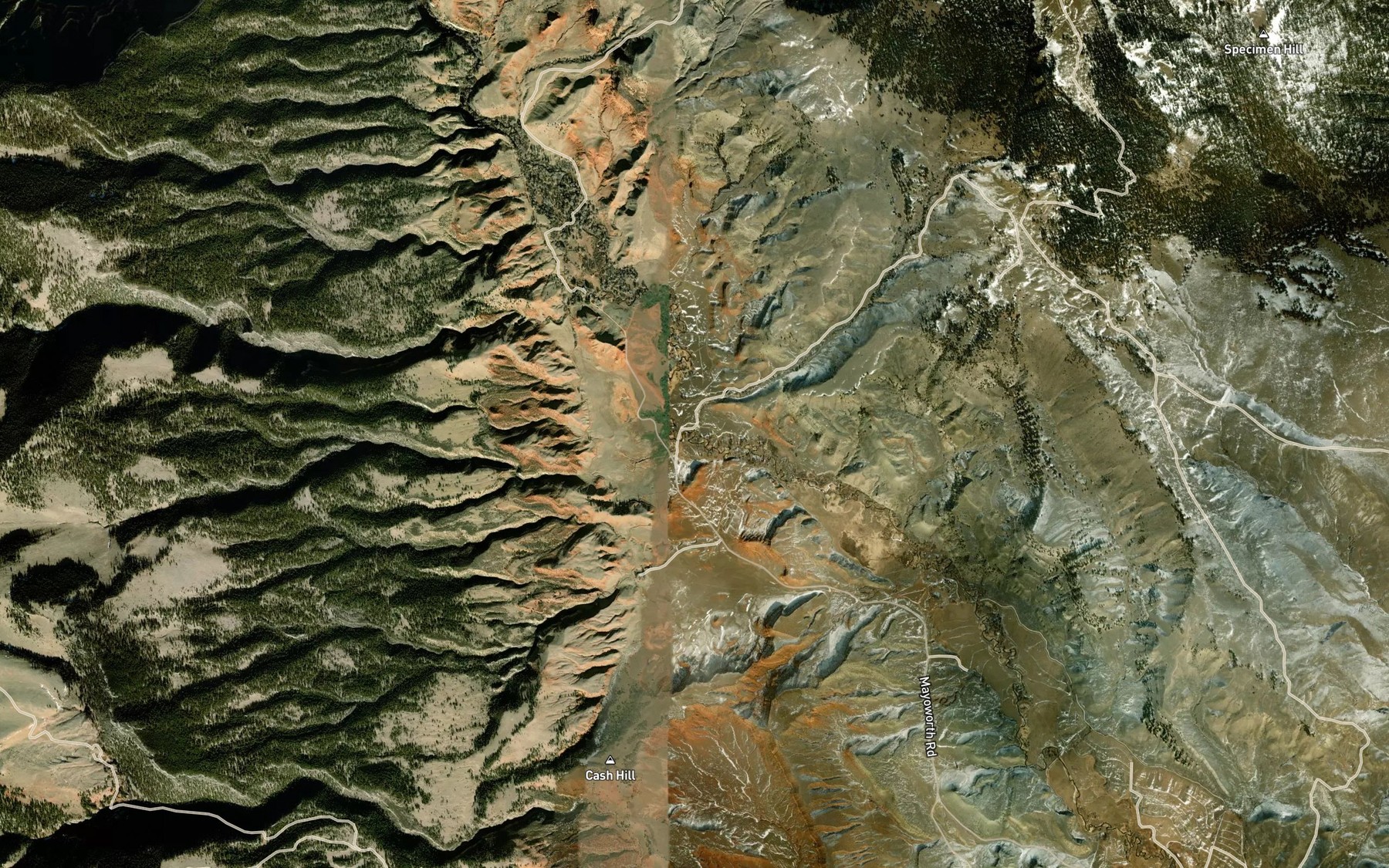Satellite map of the Coachy Creek