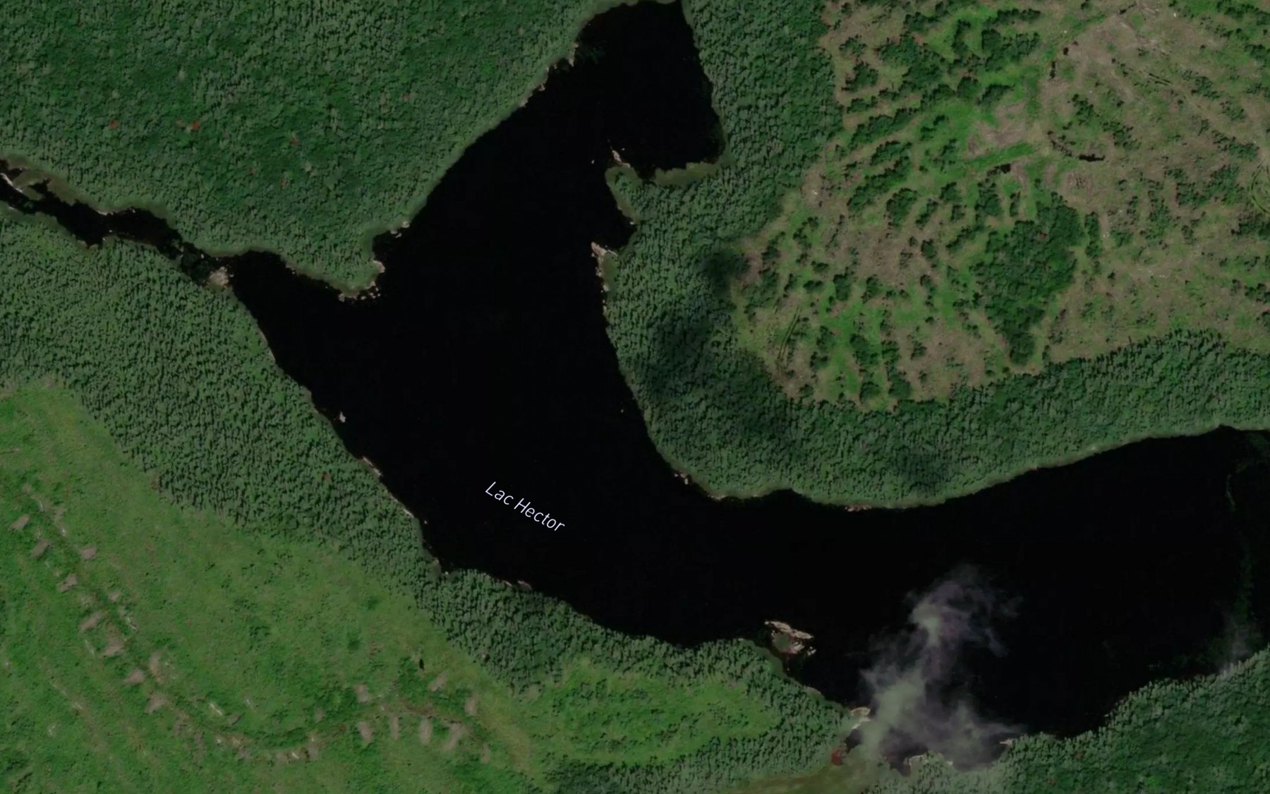 Satellite map of the Lac Hector