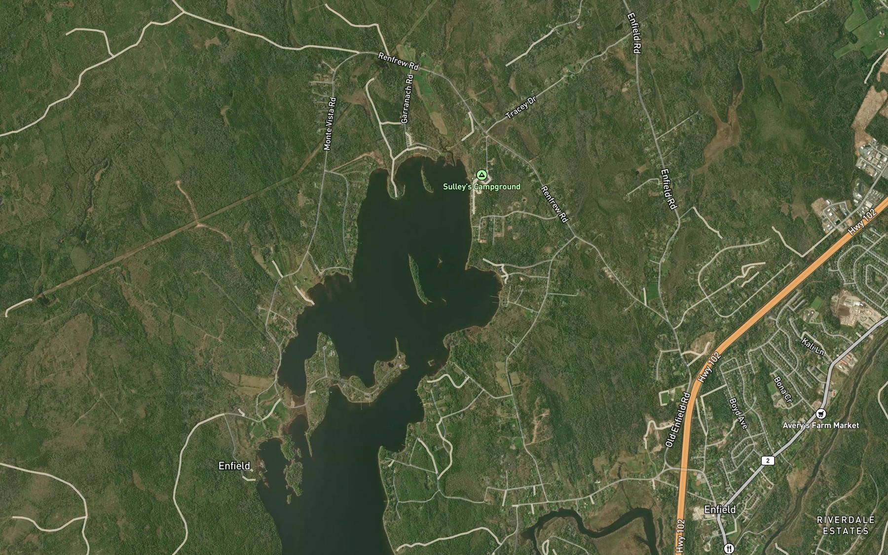 Satellite map of the Horse Islands