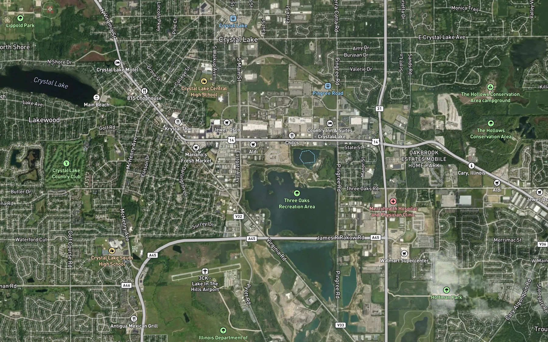 Satellite map of the Spot 5