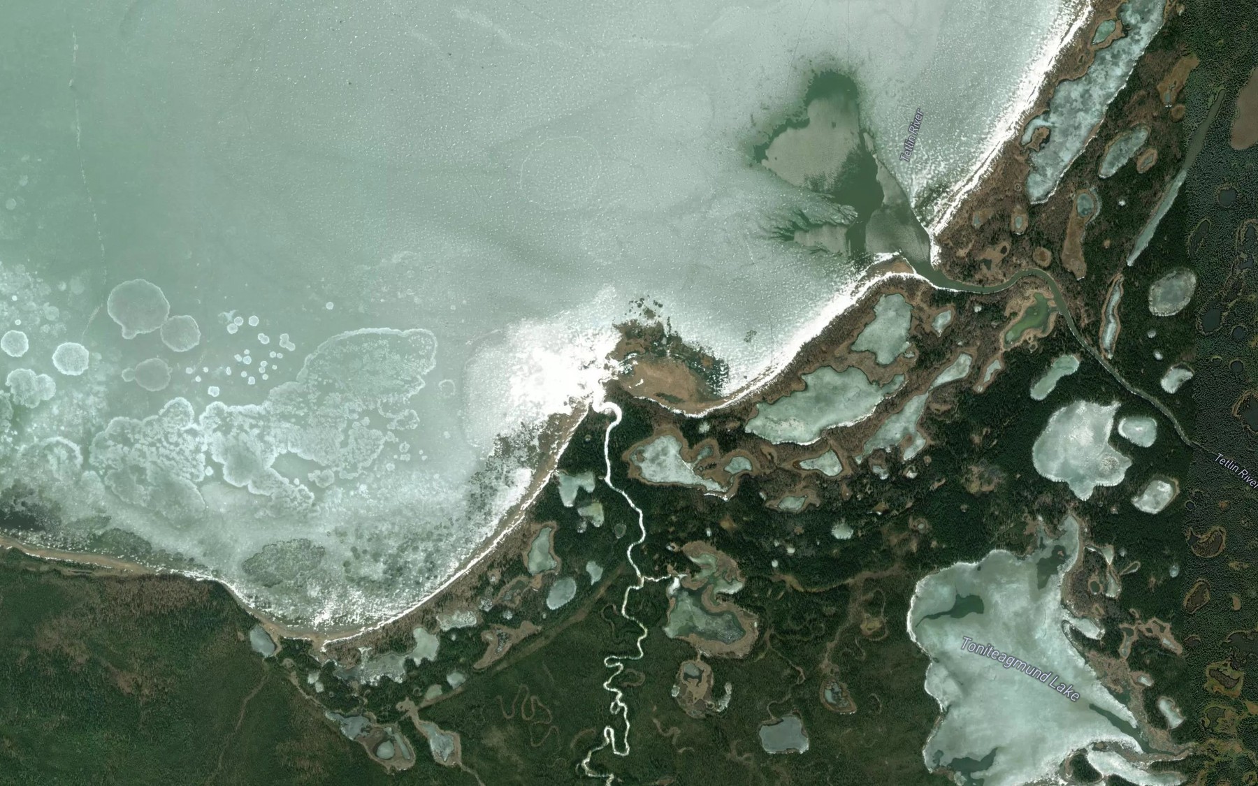 Satellite map of the Bear Creek
