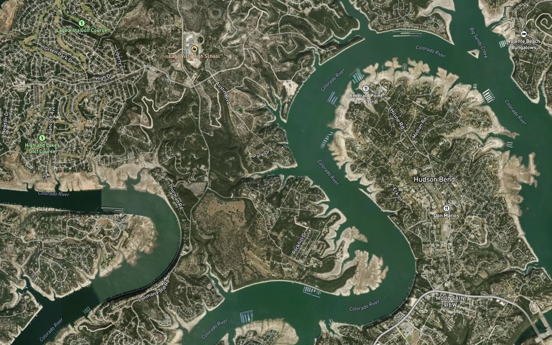 Satellite map of the Hatter Cove