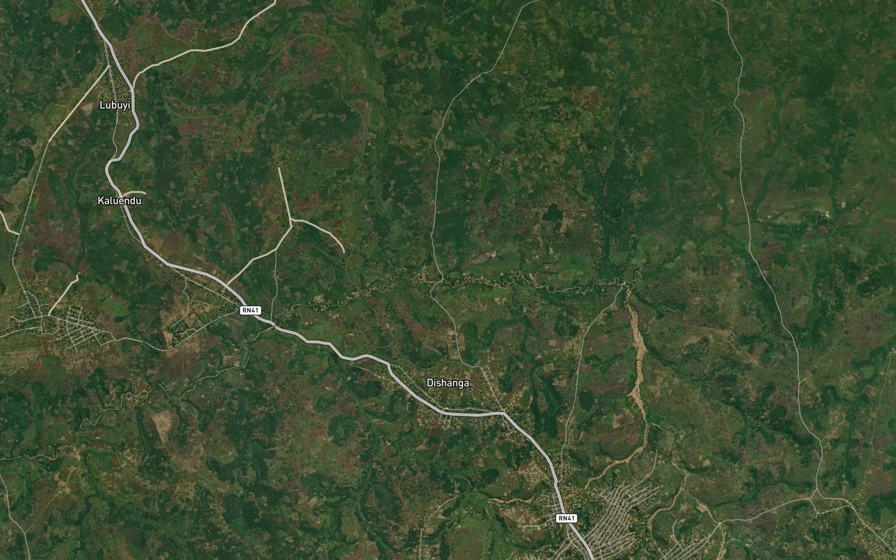 Satellite map of the Tshimputu