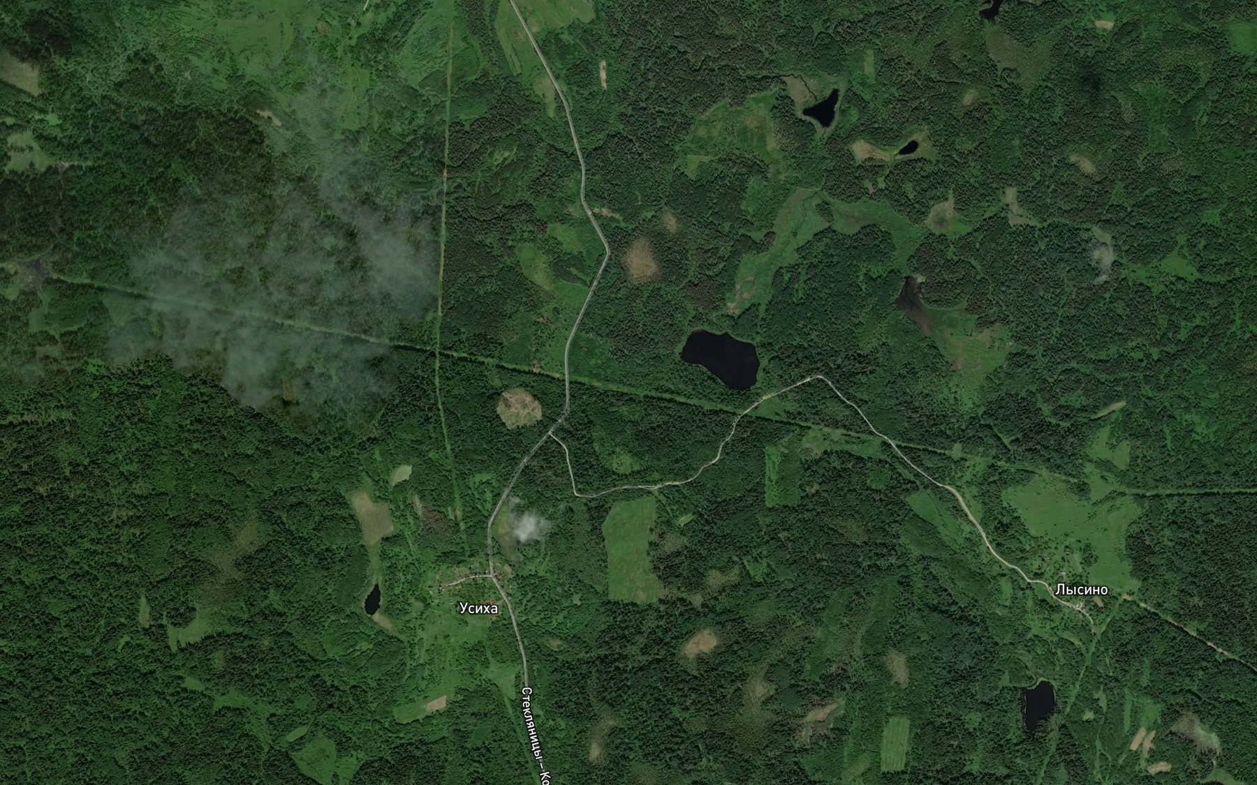 Satellite map of the Ozero Olovenets