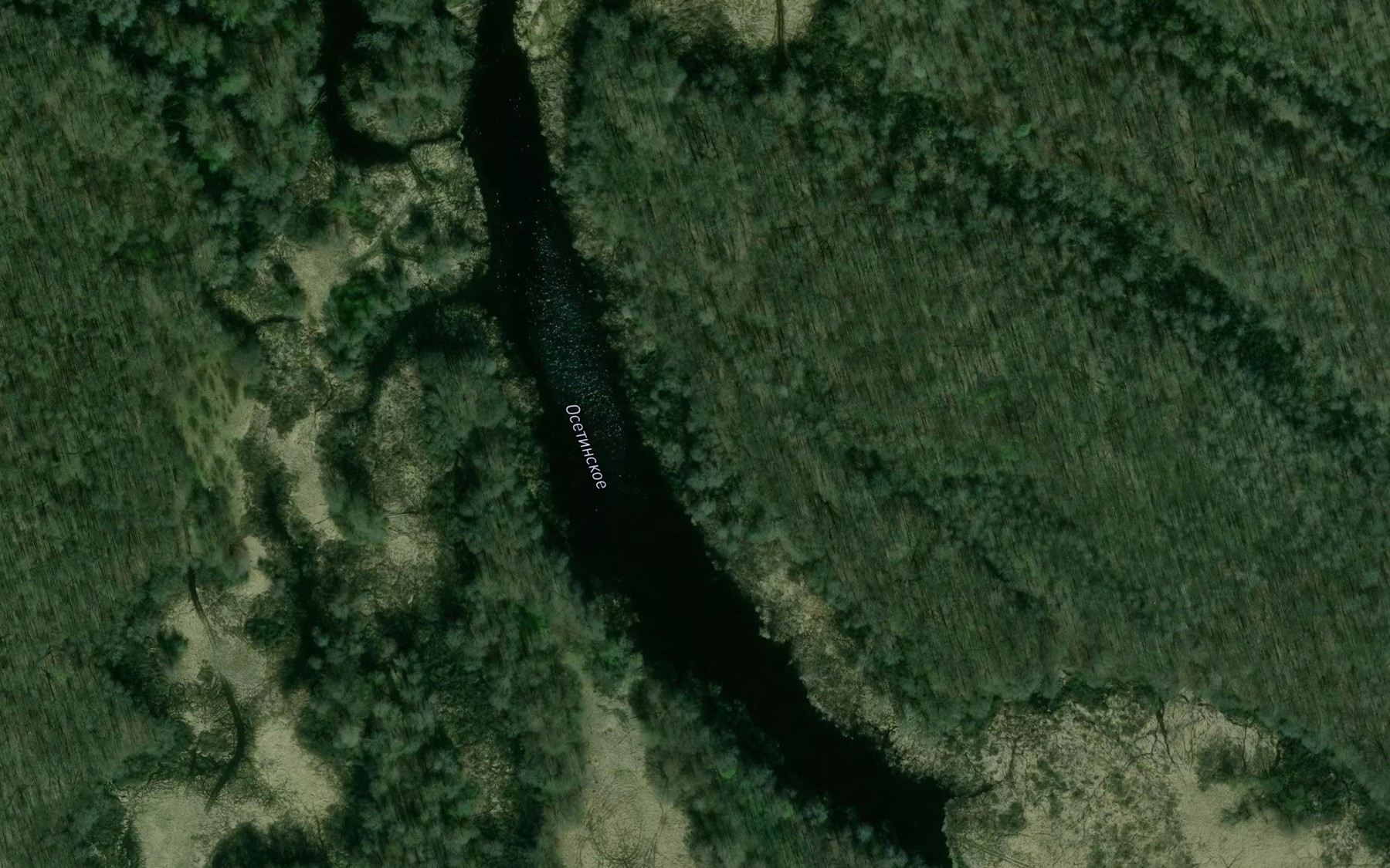 Satellite map of the Ozero Osetinskoye