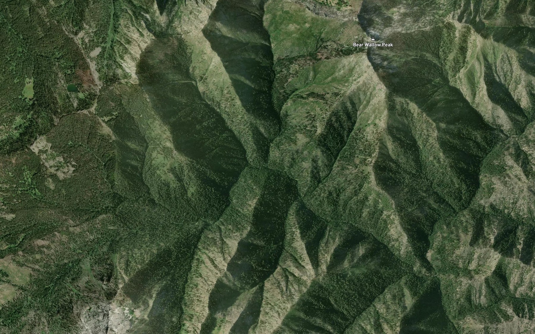 Satellite map of the Grant Creek