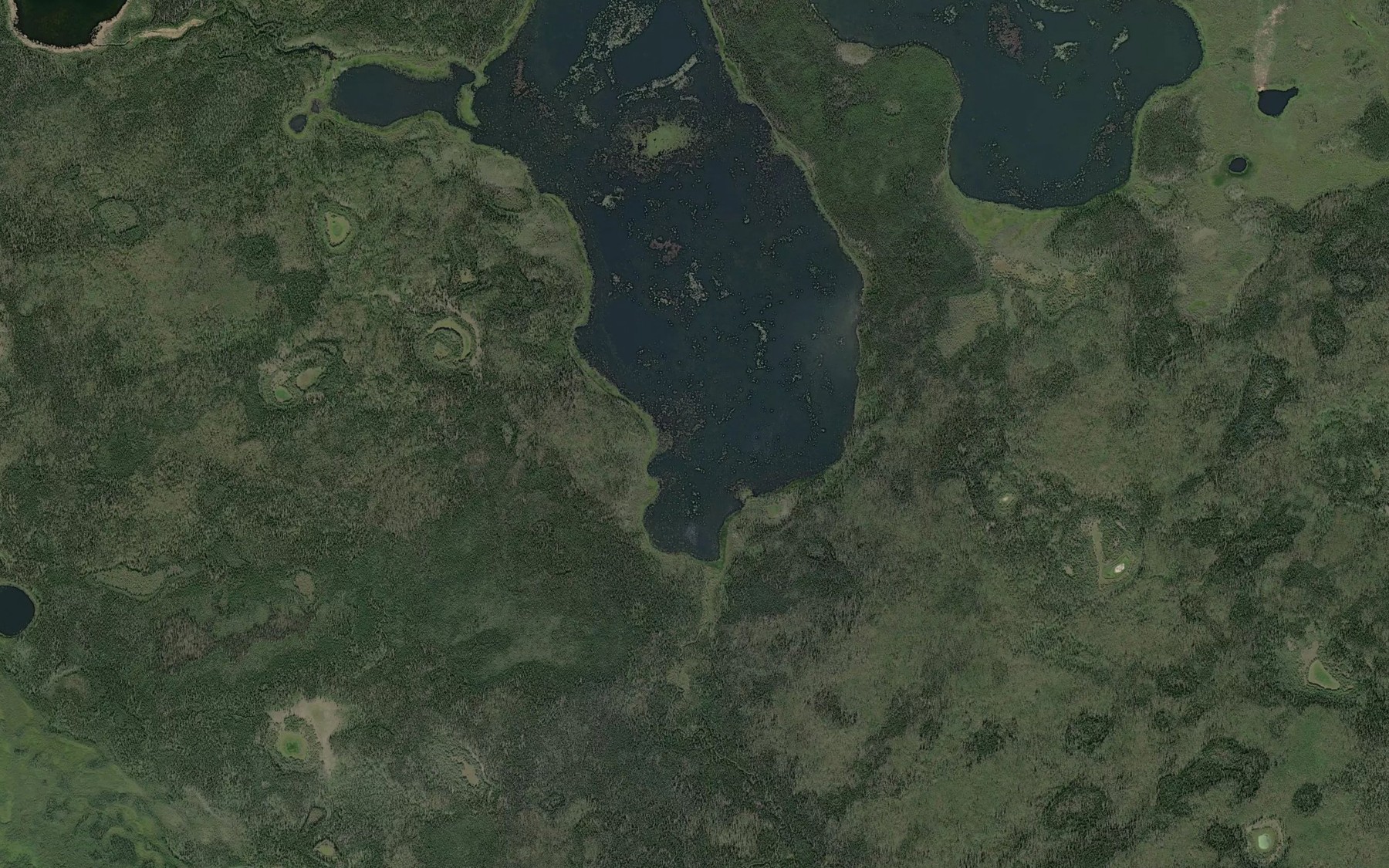 Satellite map of the Vehtenjerlo Lakes