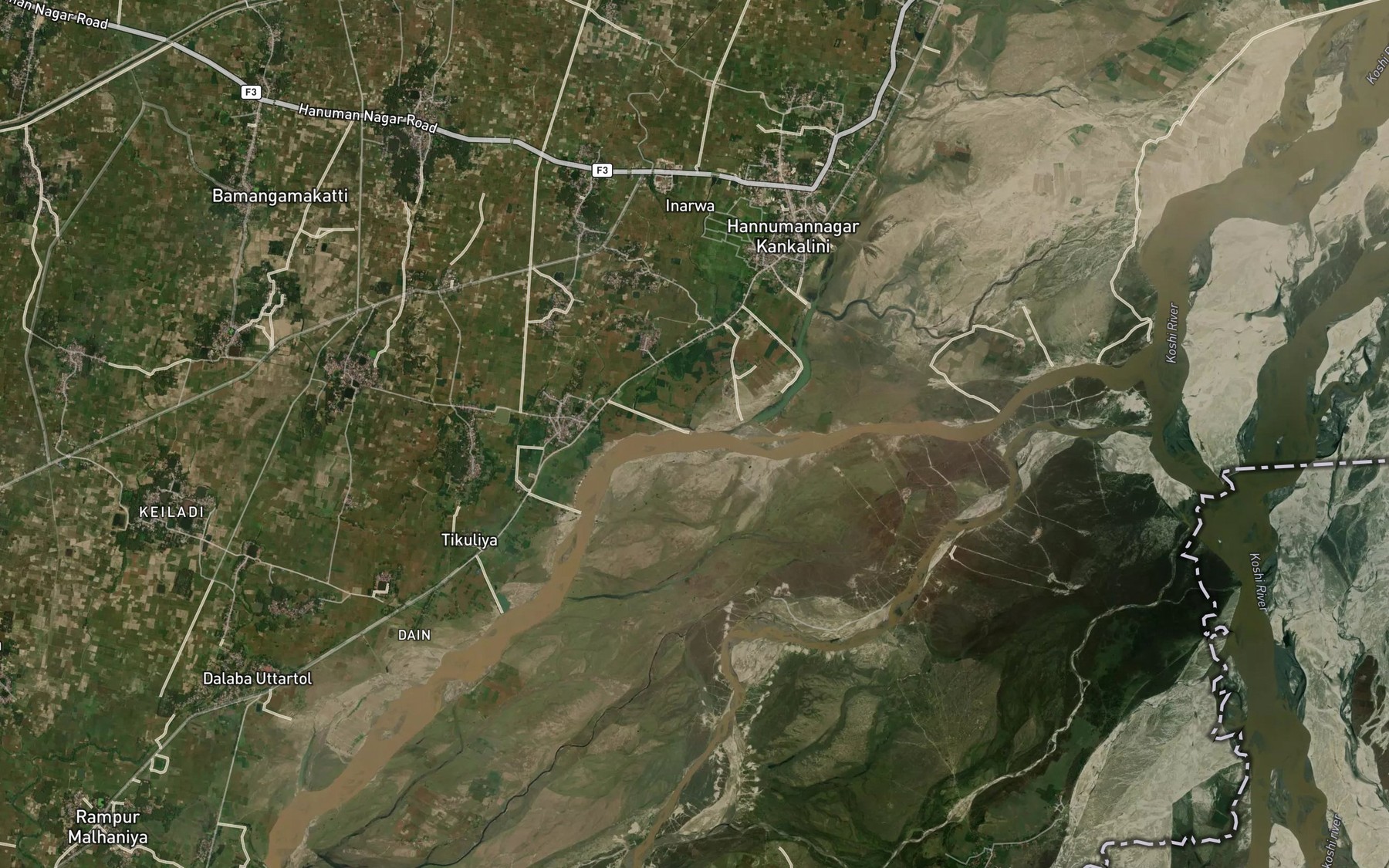 Satellite map of the Mahuli Dhar