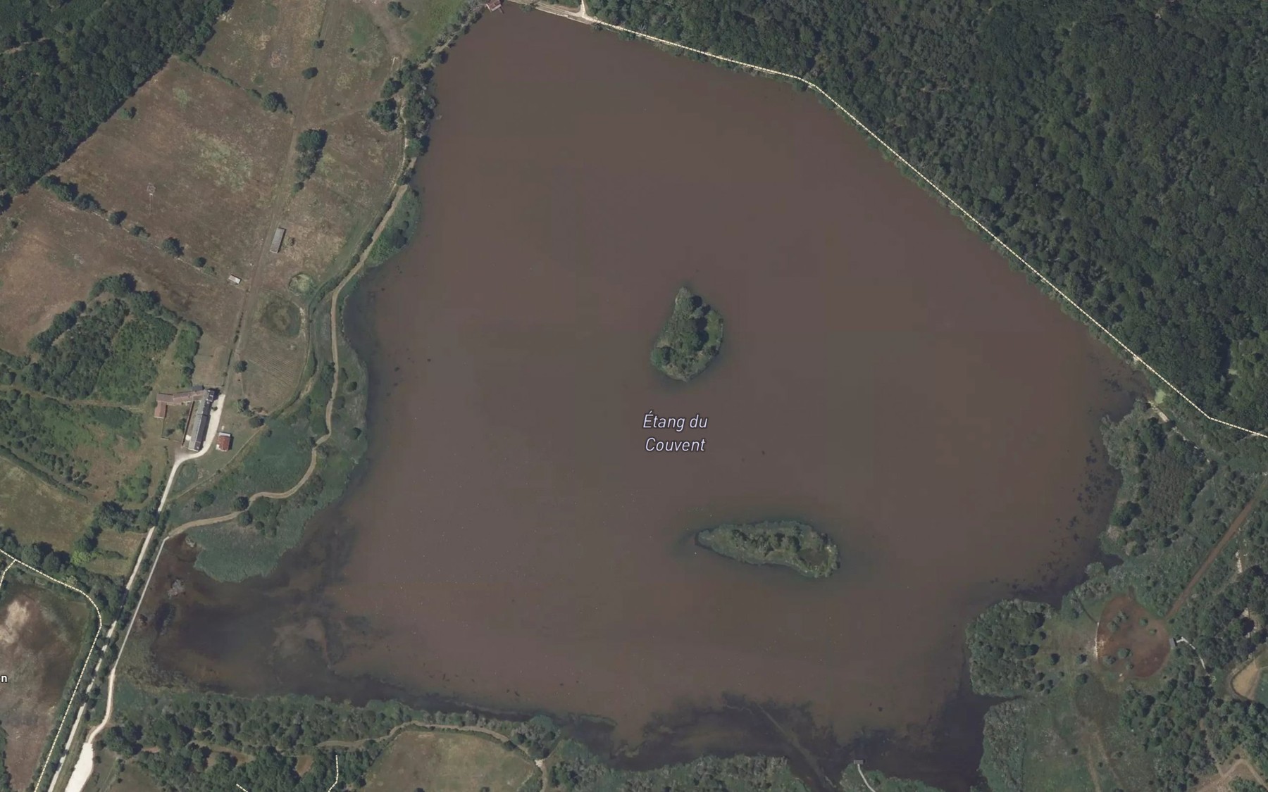 Satellite map of the Etang du Couvent