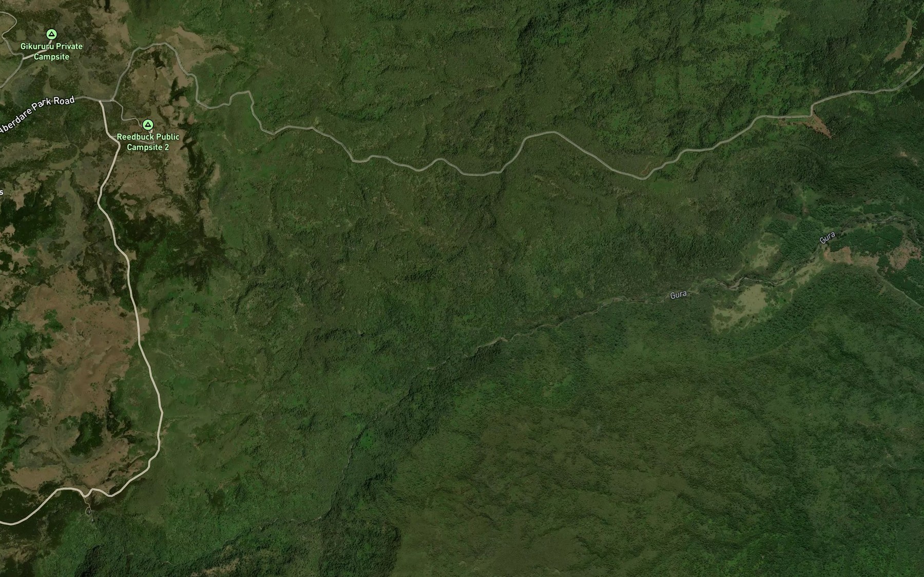 Satellite map of the Karura Falls