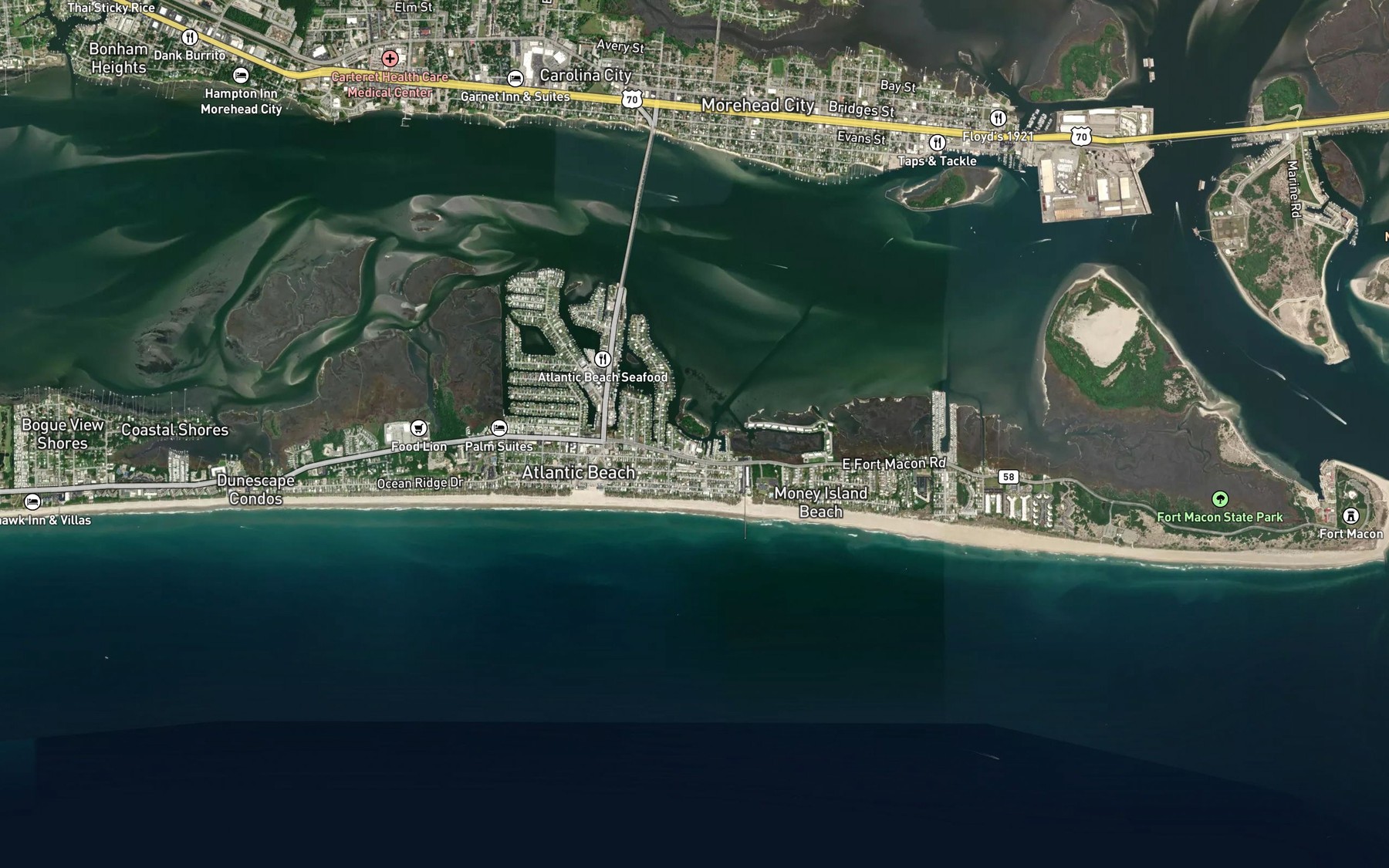 Satellite map of the Money Slough