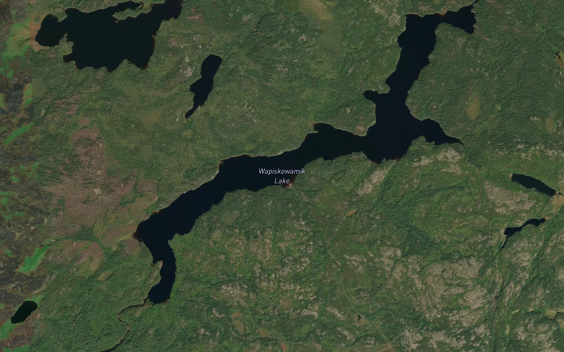 Satellite map of the Wapiskowamik Lake