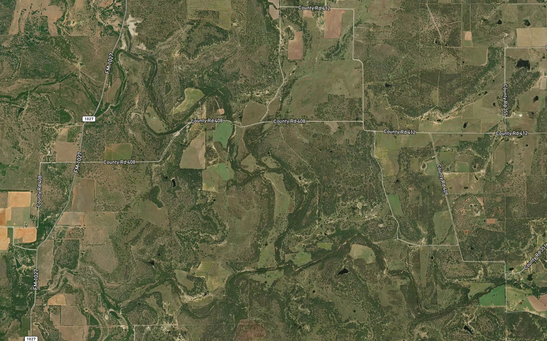 Satellite map of the Hunting Shirt Creek