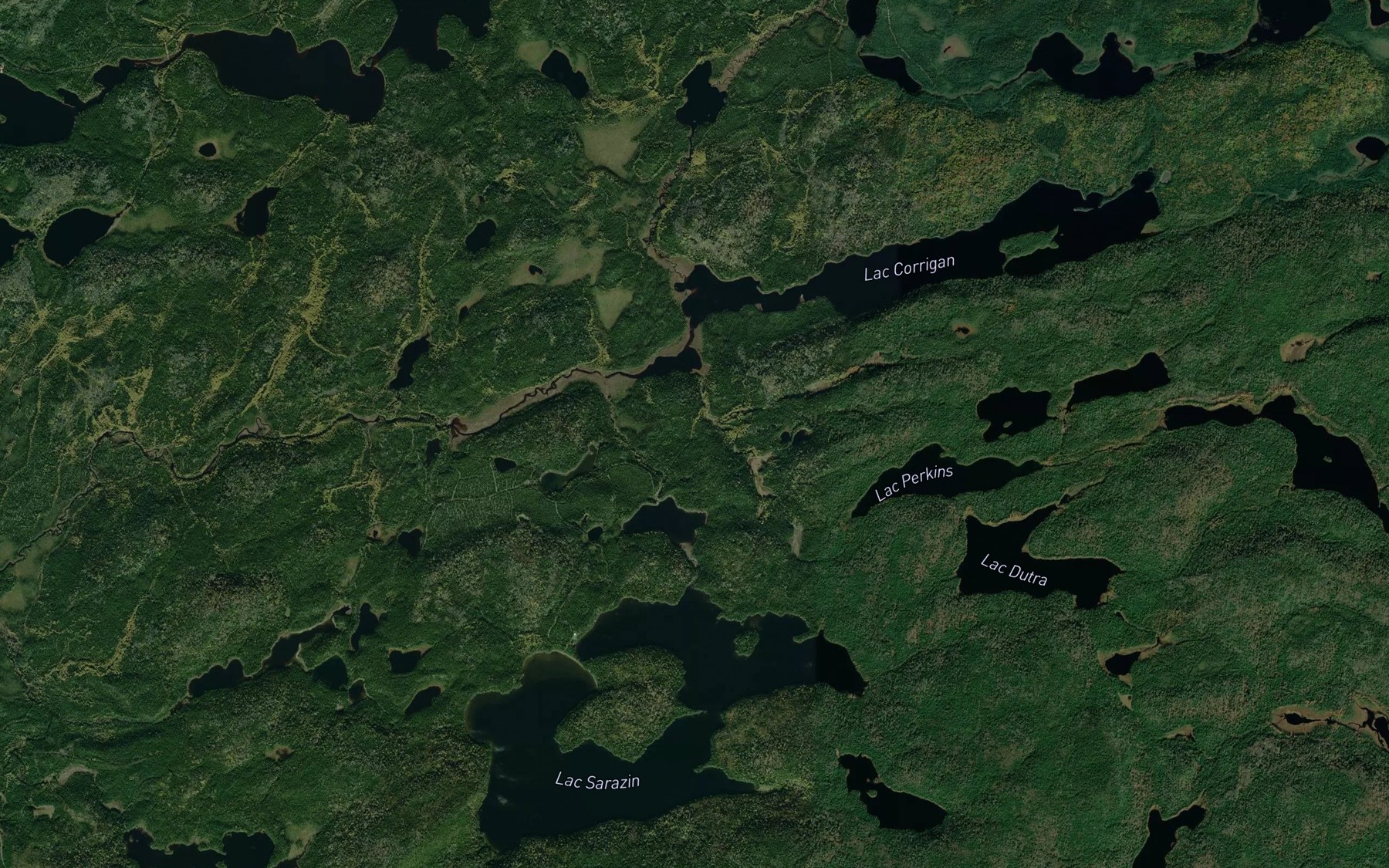 Satellite map of the Etang de l'Abattis