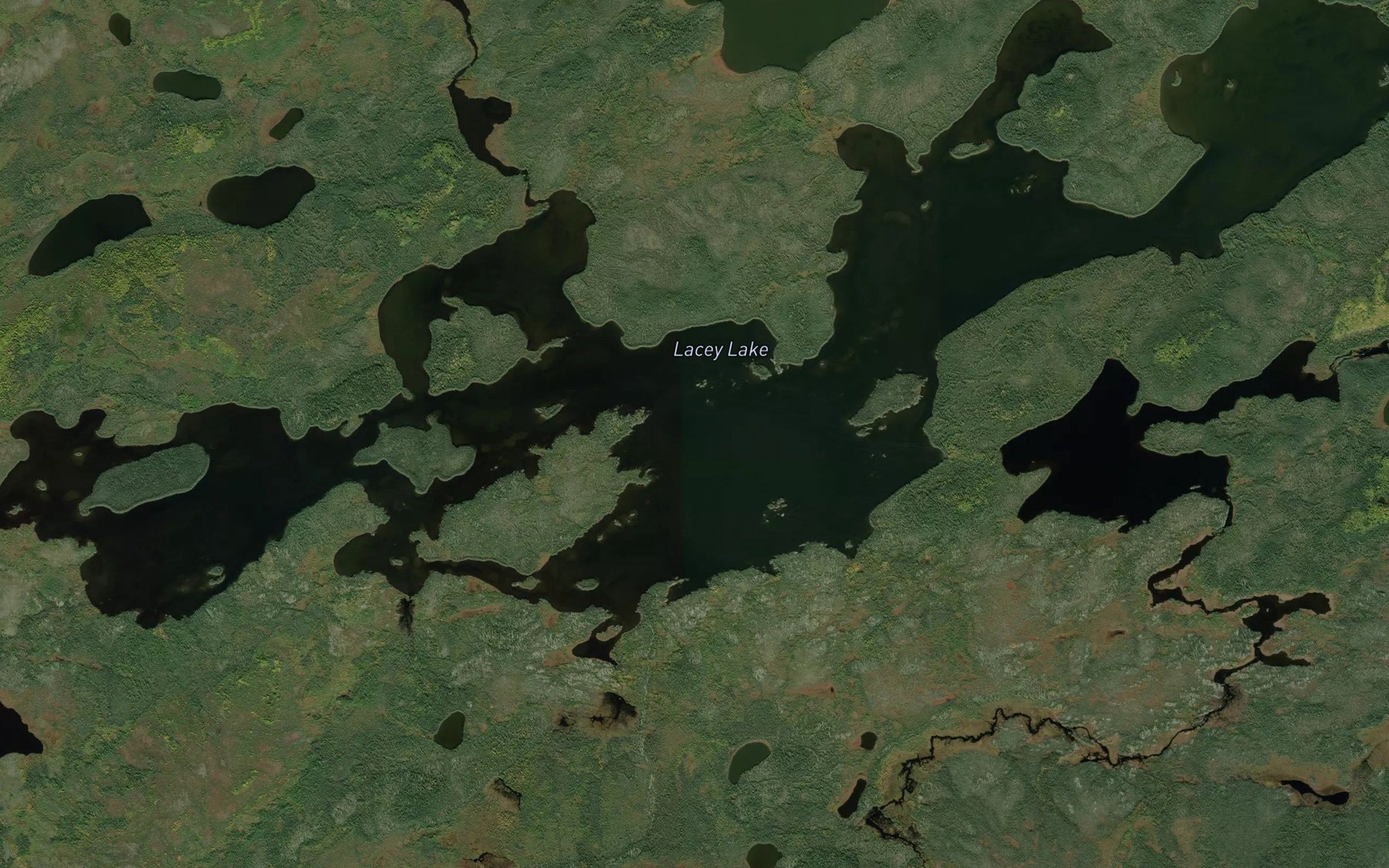 Satellite map of the Lacey Lake