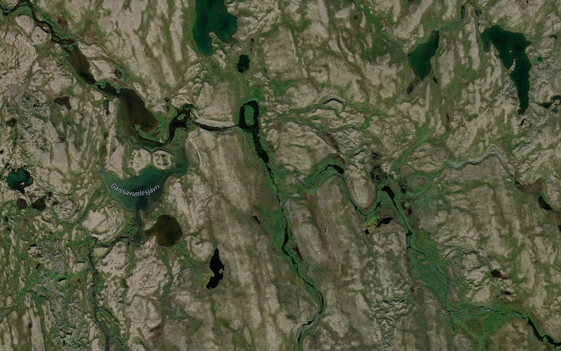 Satellite map of the Beaskajohka