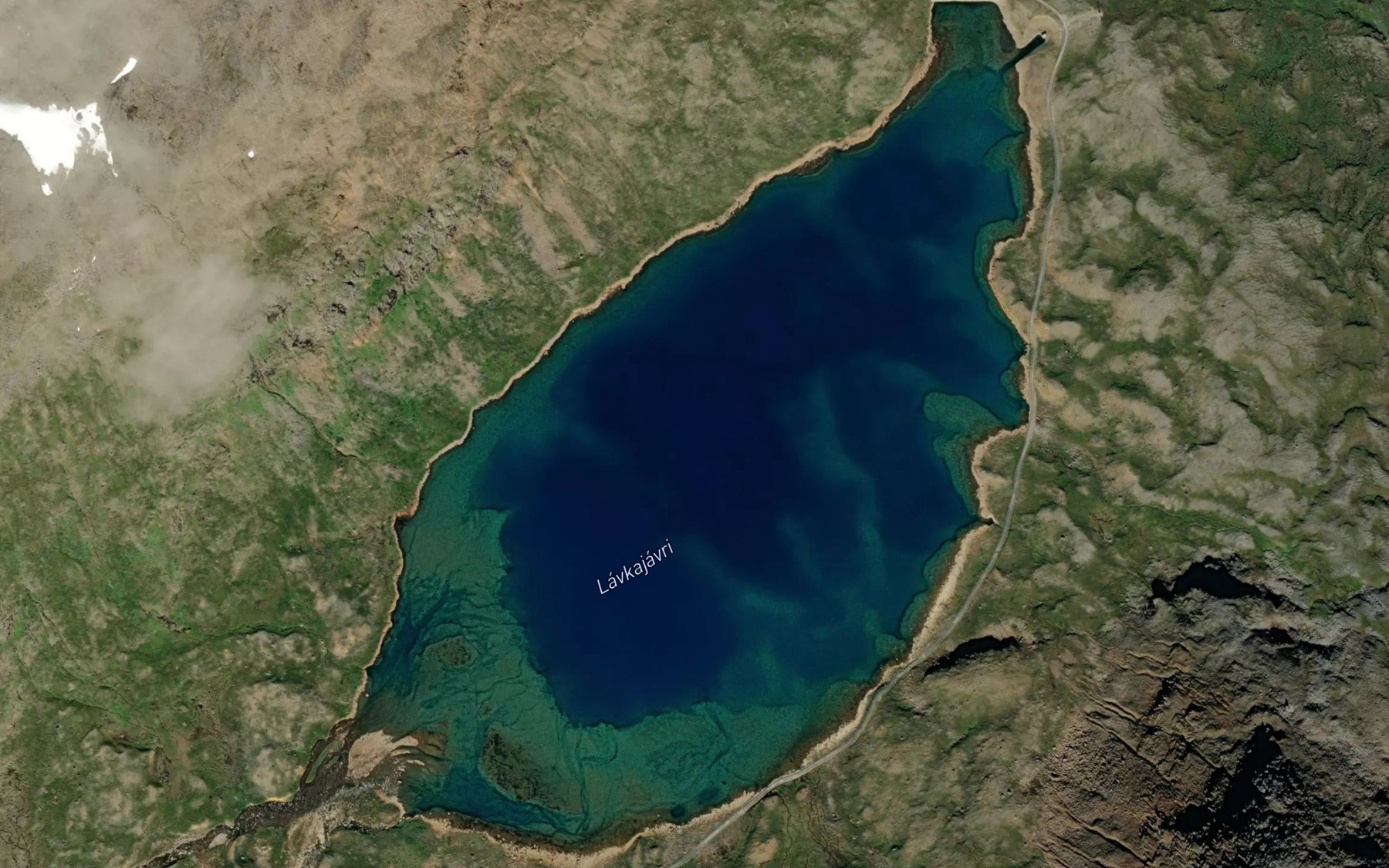 Satellite map of the Lavkajavri