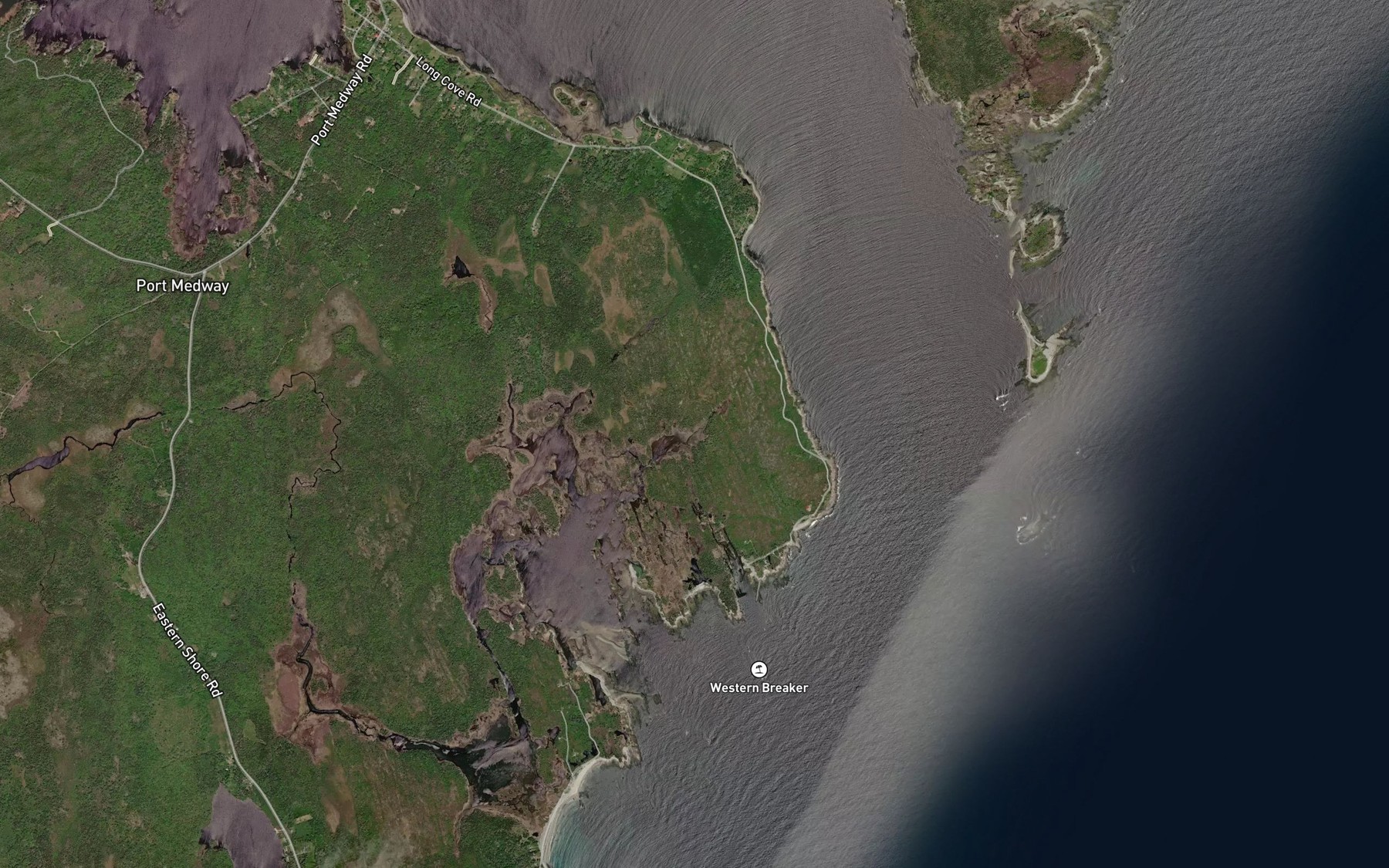 Satellite map of the Munroe Brook