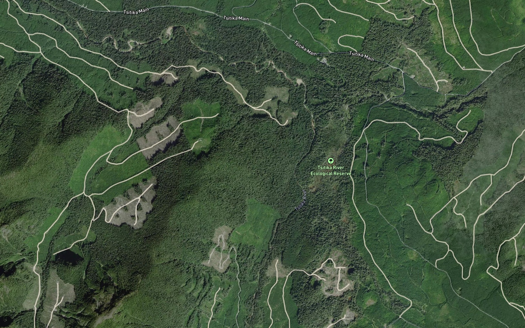 Satellite map of the Aldworth Creek
