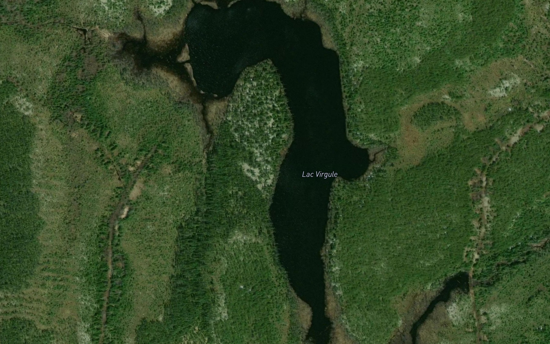 Satellite map of the Lac Virgule