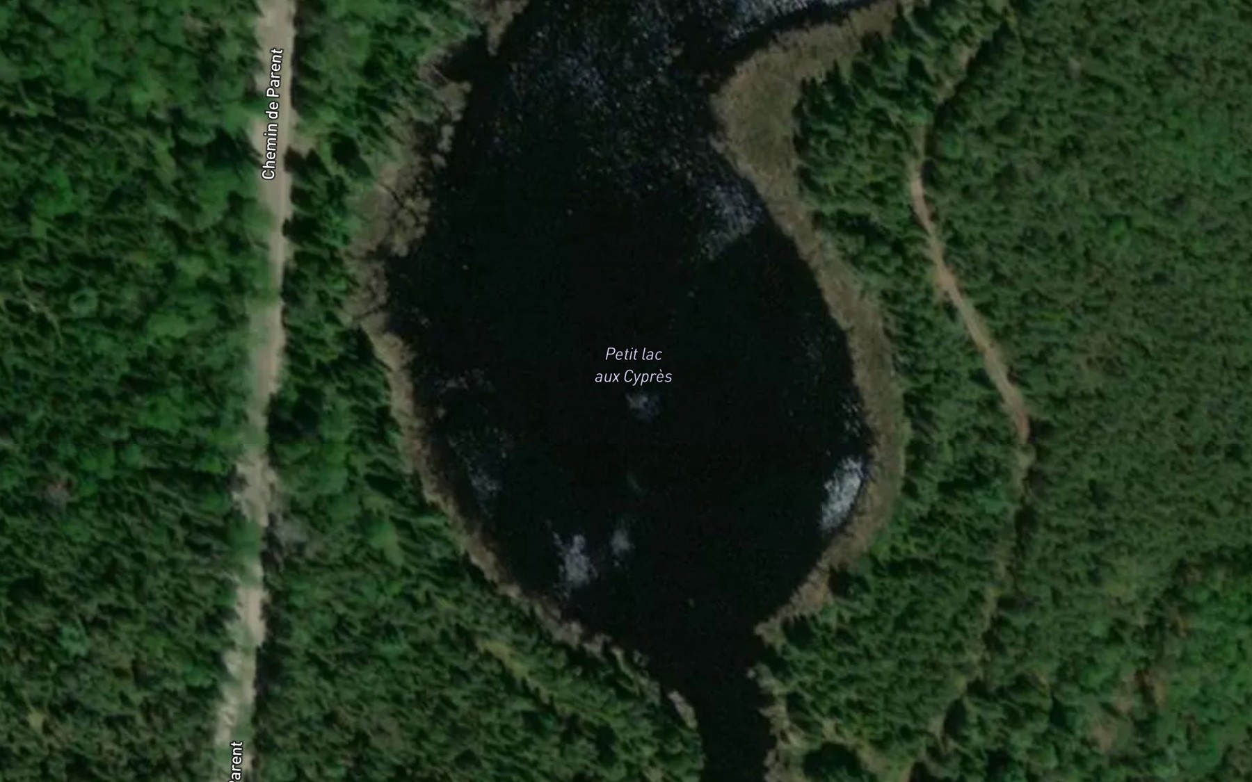 Satellite map of the Petit lac aux Cypres