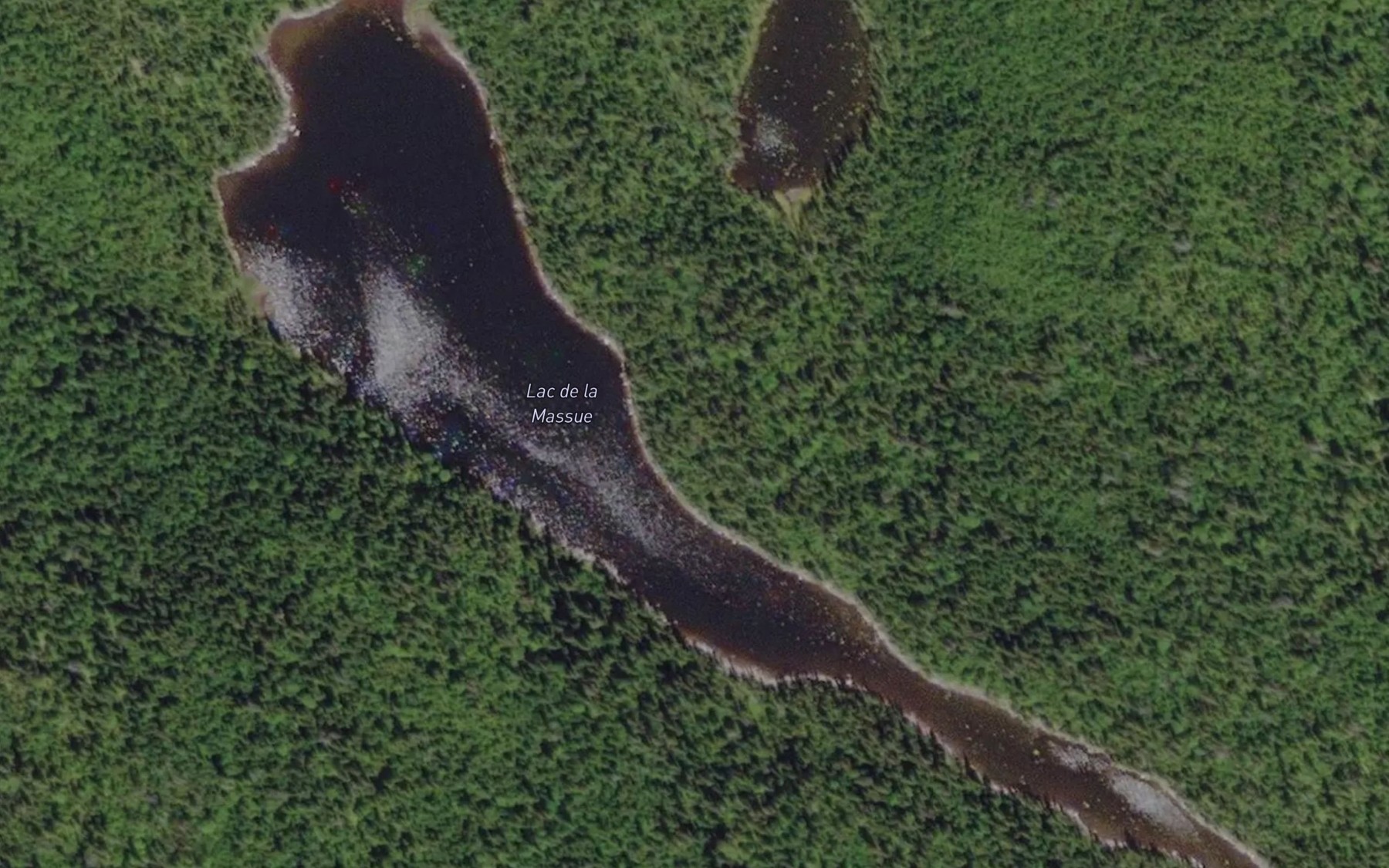Satellite map of the Lac de la Massue