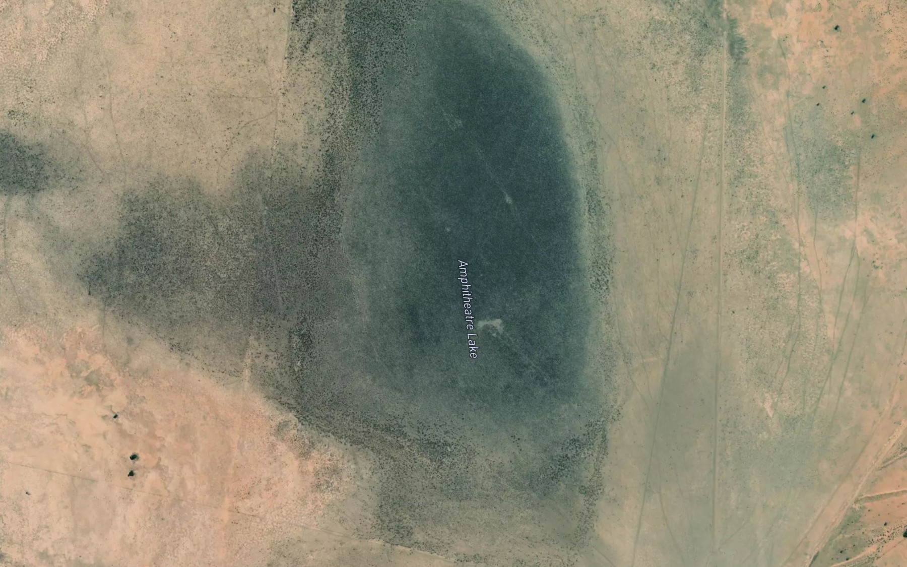 Satellite map of the Amphitheatre Lake