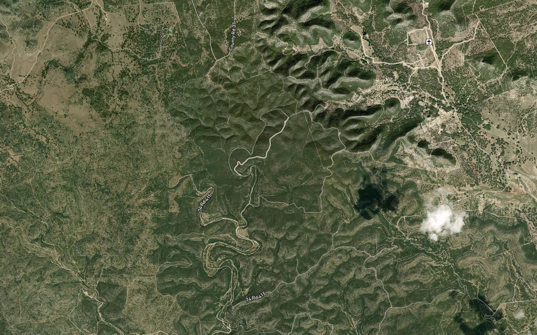 Satellite map of the Fat Hog Spring