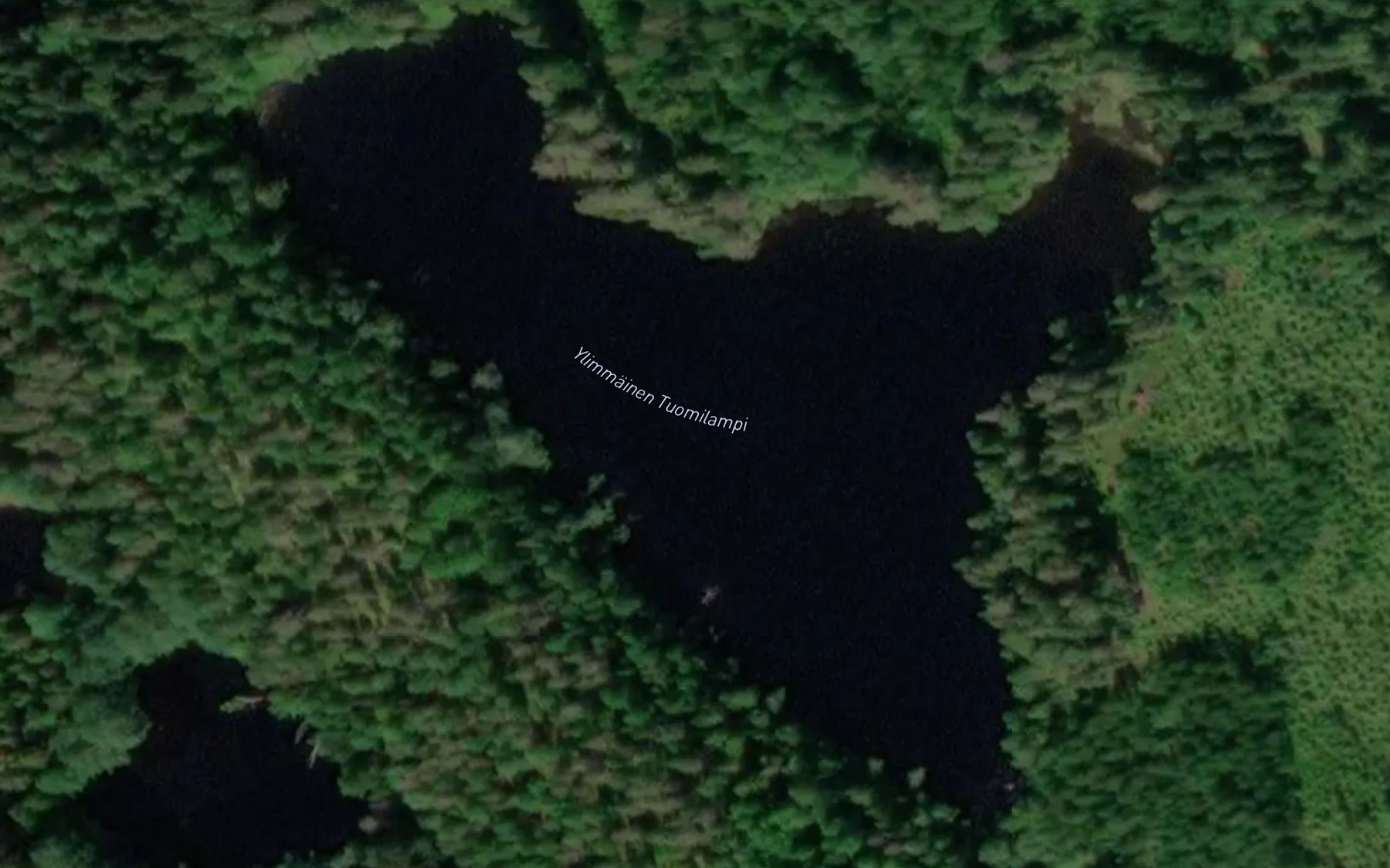 Satellite map of the Ylimmainen Tuomilampi