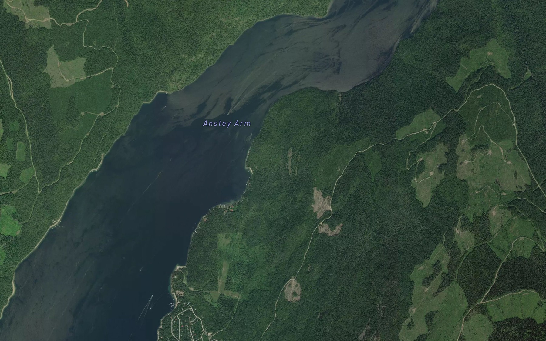 Satellite map of the Pete Martin Bay
