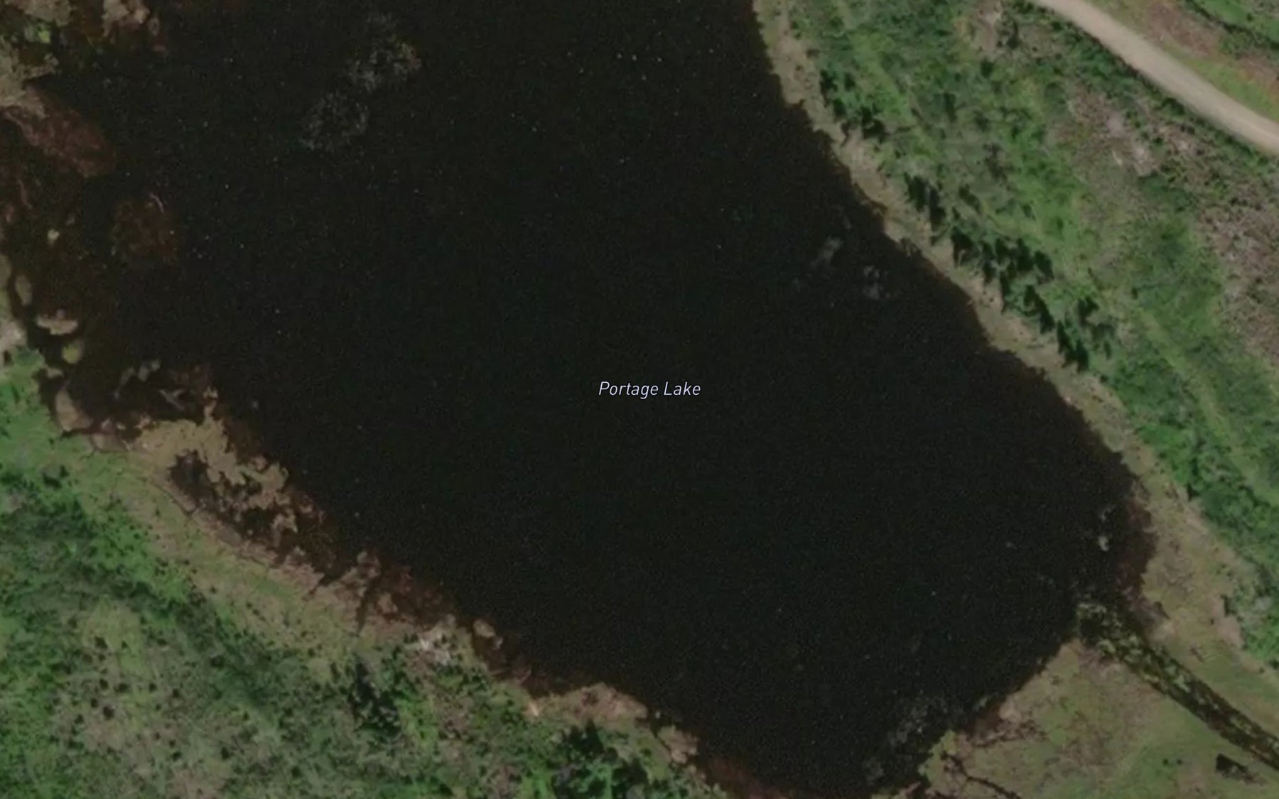 Satellite map of the Portage Lake