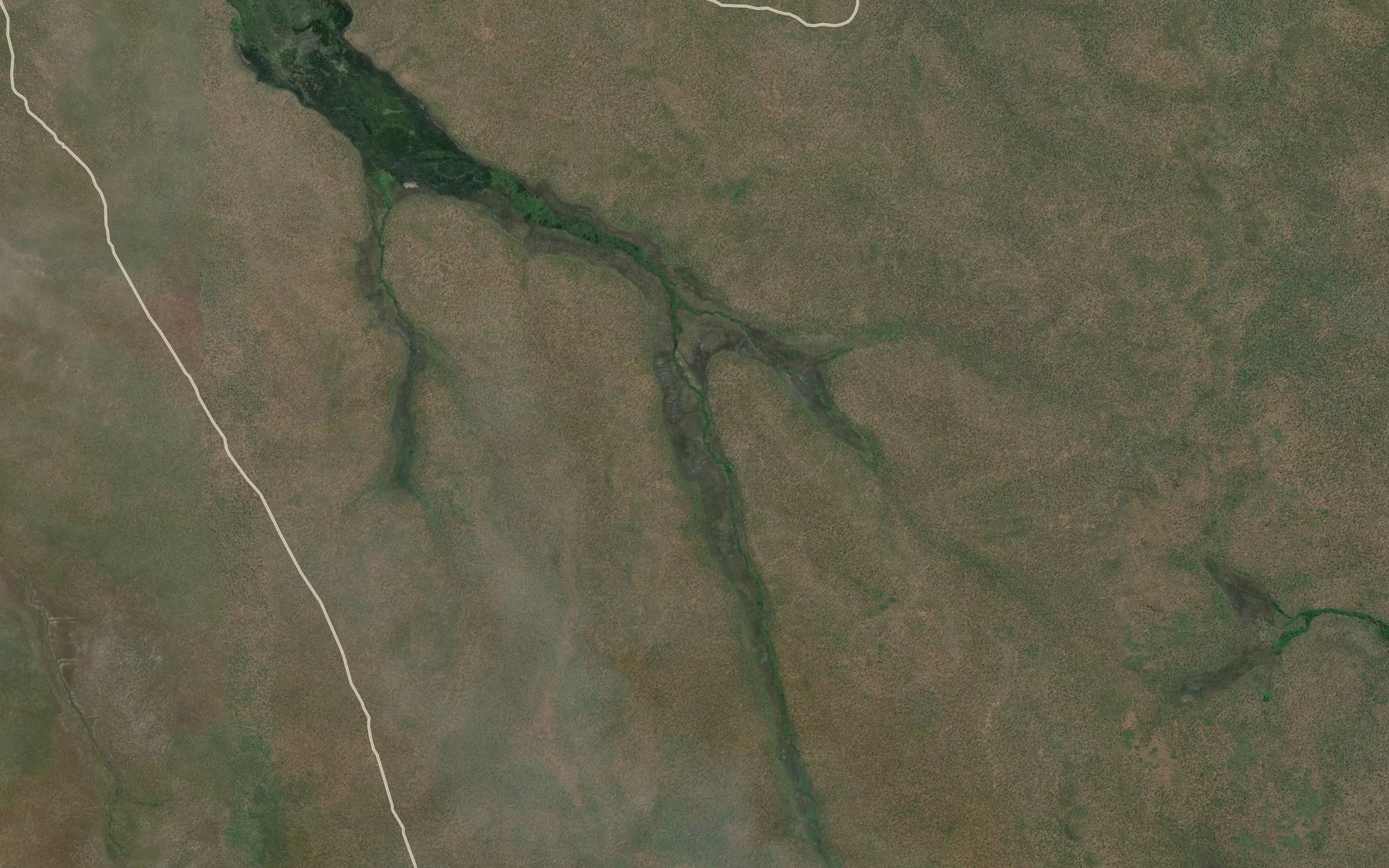 Satellite map of the Alaru Creek