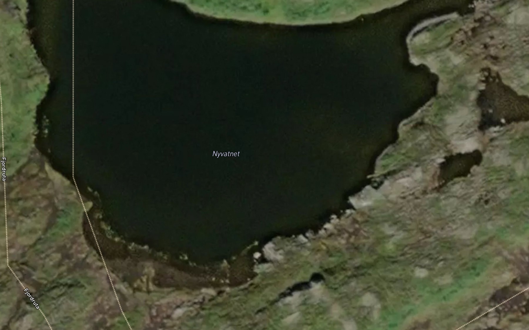 Satellite map of the Nyvatnet